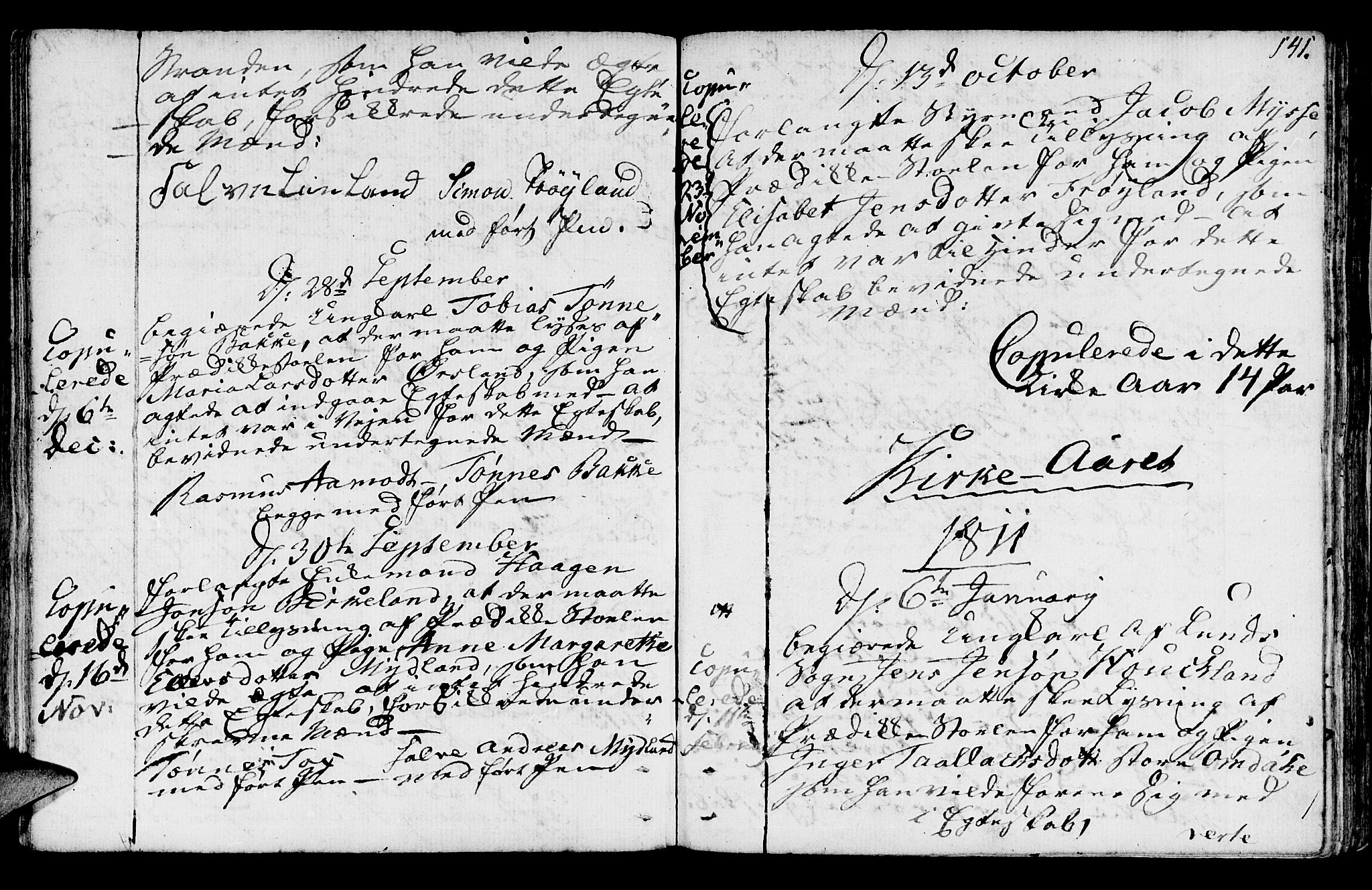 Sokndal sokneprestkontor, SAST/A-101808: Parish register (official) no. A 5, 1806-1826, p. 141