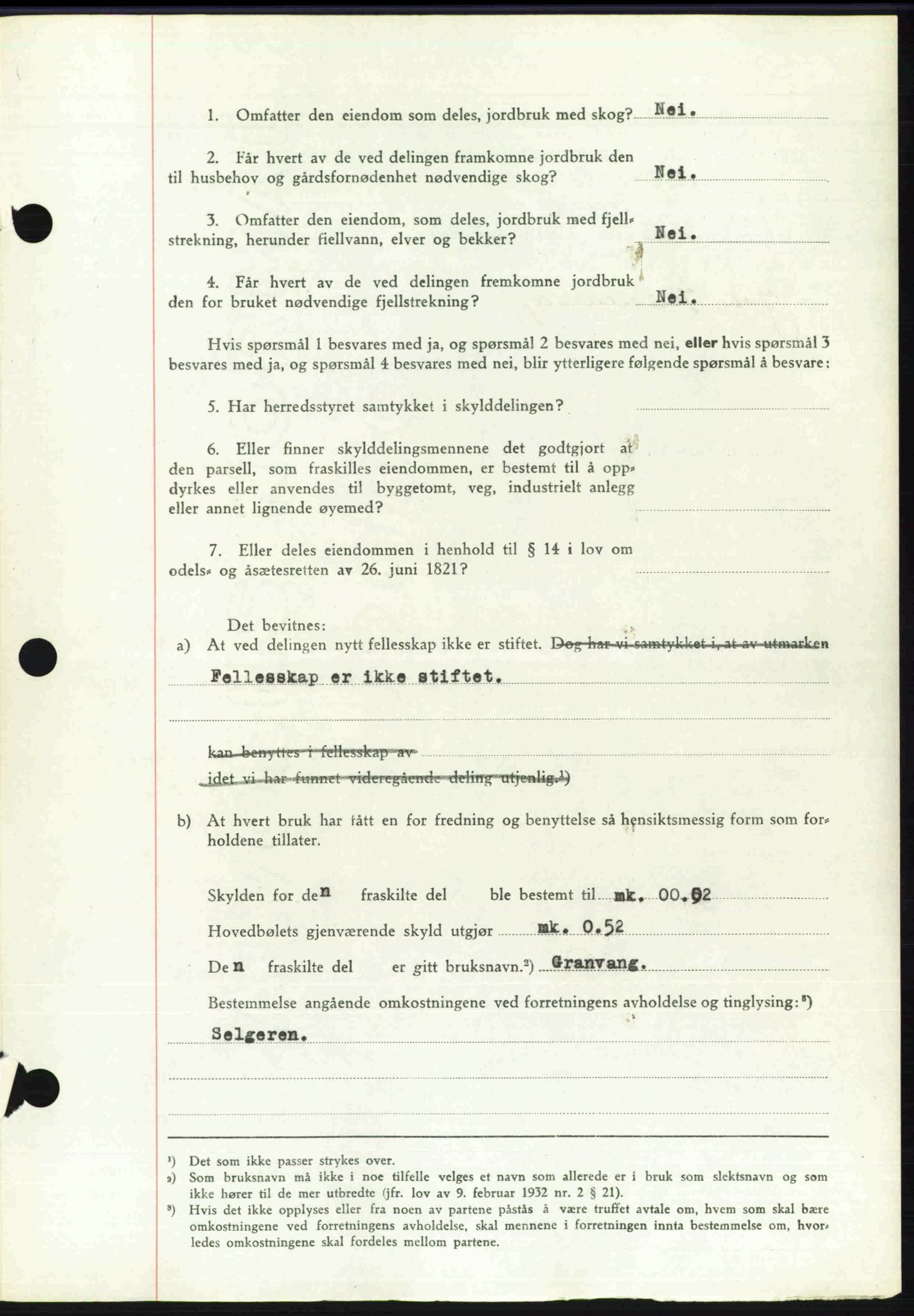 Toten tingrett, SAH/TING-006/H/Hb/Hbc/L0020: Mortgage book no. Hbc-20, 1948-1948, Diary no: : 2452/1948