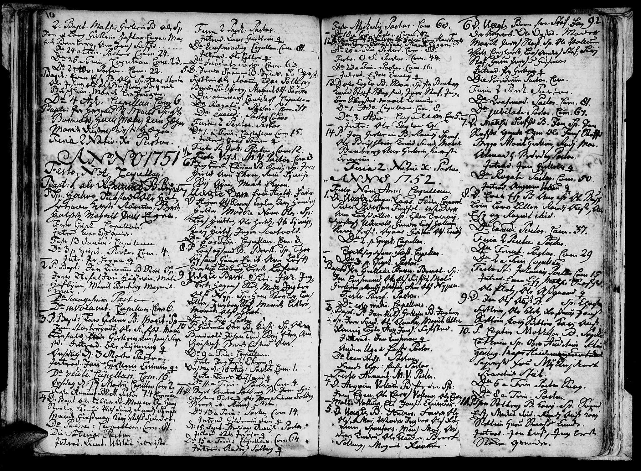 Ministerialprotokoller, klokkerbøker og fødselsregistre - Sør-Trøndelag, SAT/A-1456/691/L1059: Parish register (official) no. 691A01 /3, 1740-1767, p. 92