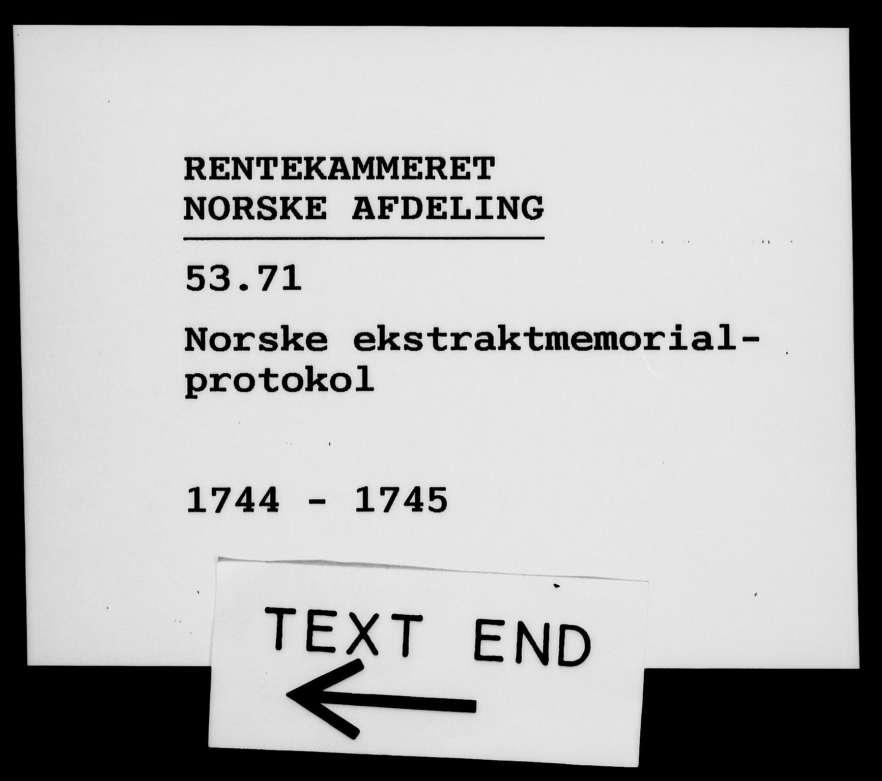 Rentekammeret, Kammerkanselliet, AV/RA-EA-3111/G/Gh/Gha/L0026: Norsk ekstraktmemorialprotokoll (merket RK 53.71), 1744-1745