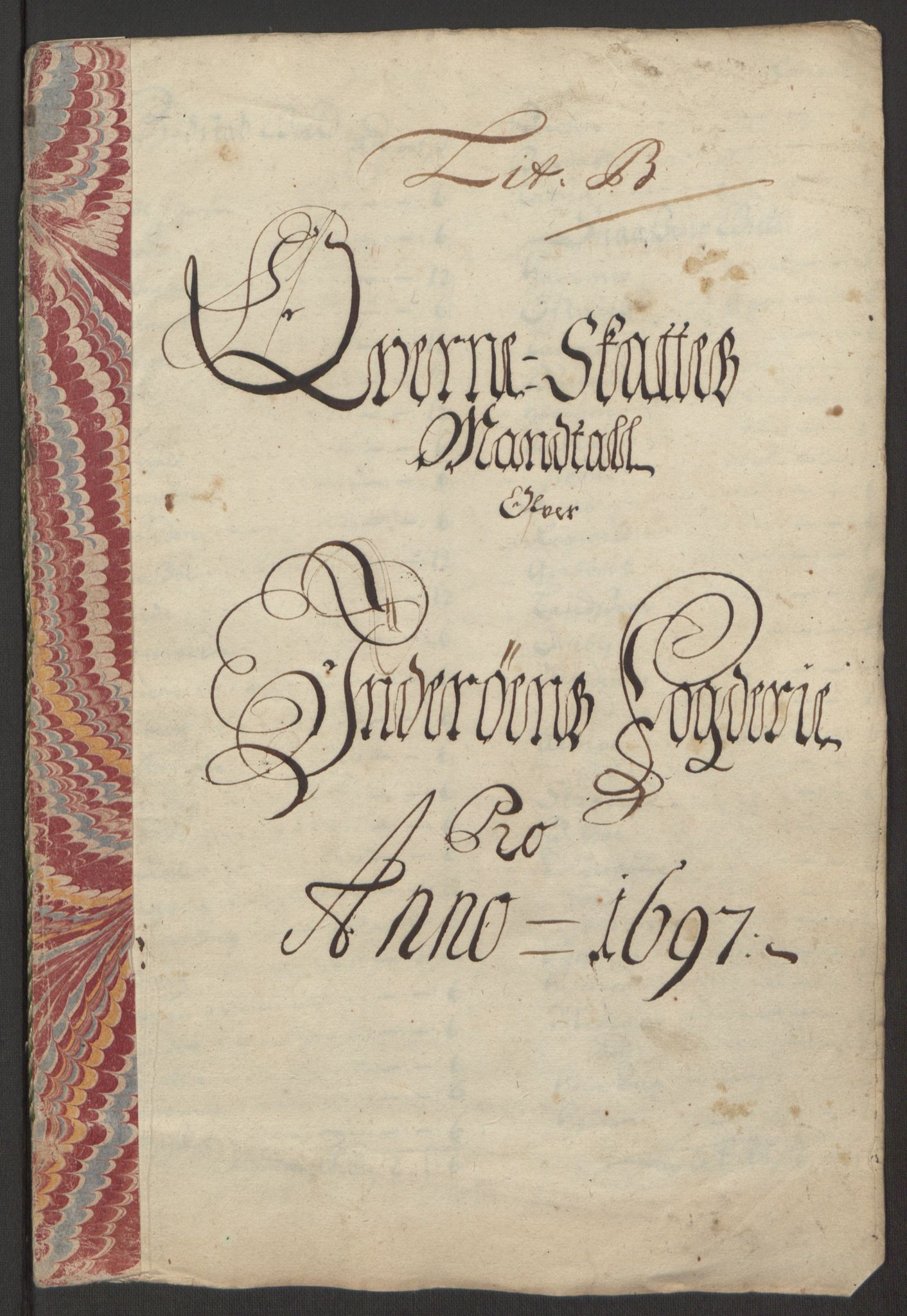Rentekammeret inntil 1814, Reviderte regnskaper, Fogderegnskap, RA/EA-4092/R63/L4309: Fogderegnskap Inderøy, 1695-1697, p. 392