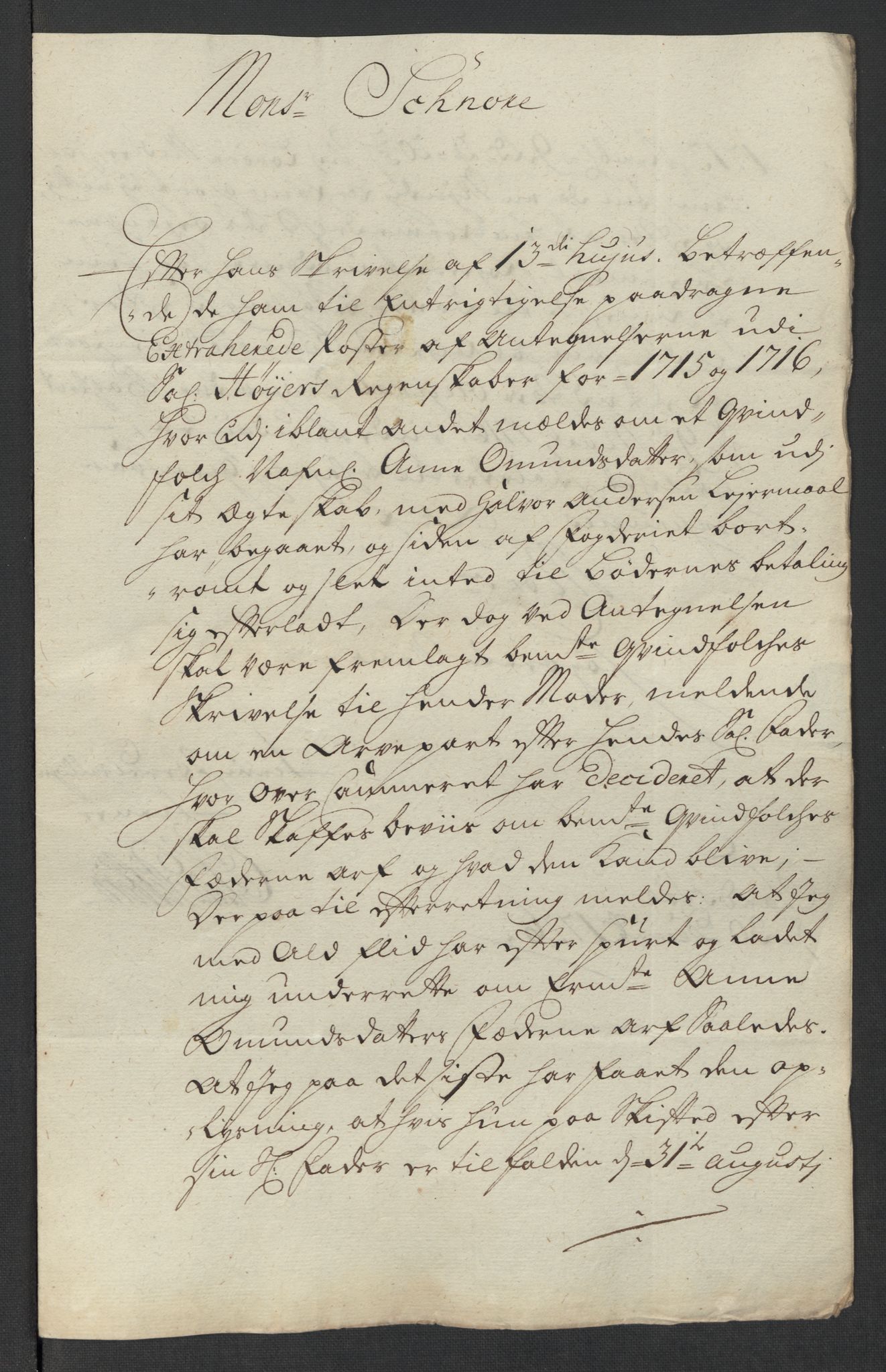 Rentekammeret inntil 1814, Reviderte regnskaper, Fogderegnskap, AV/RA-EA-4092/R39/L2325: Fogderegnskap Nedenes, 1716, p. 493