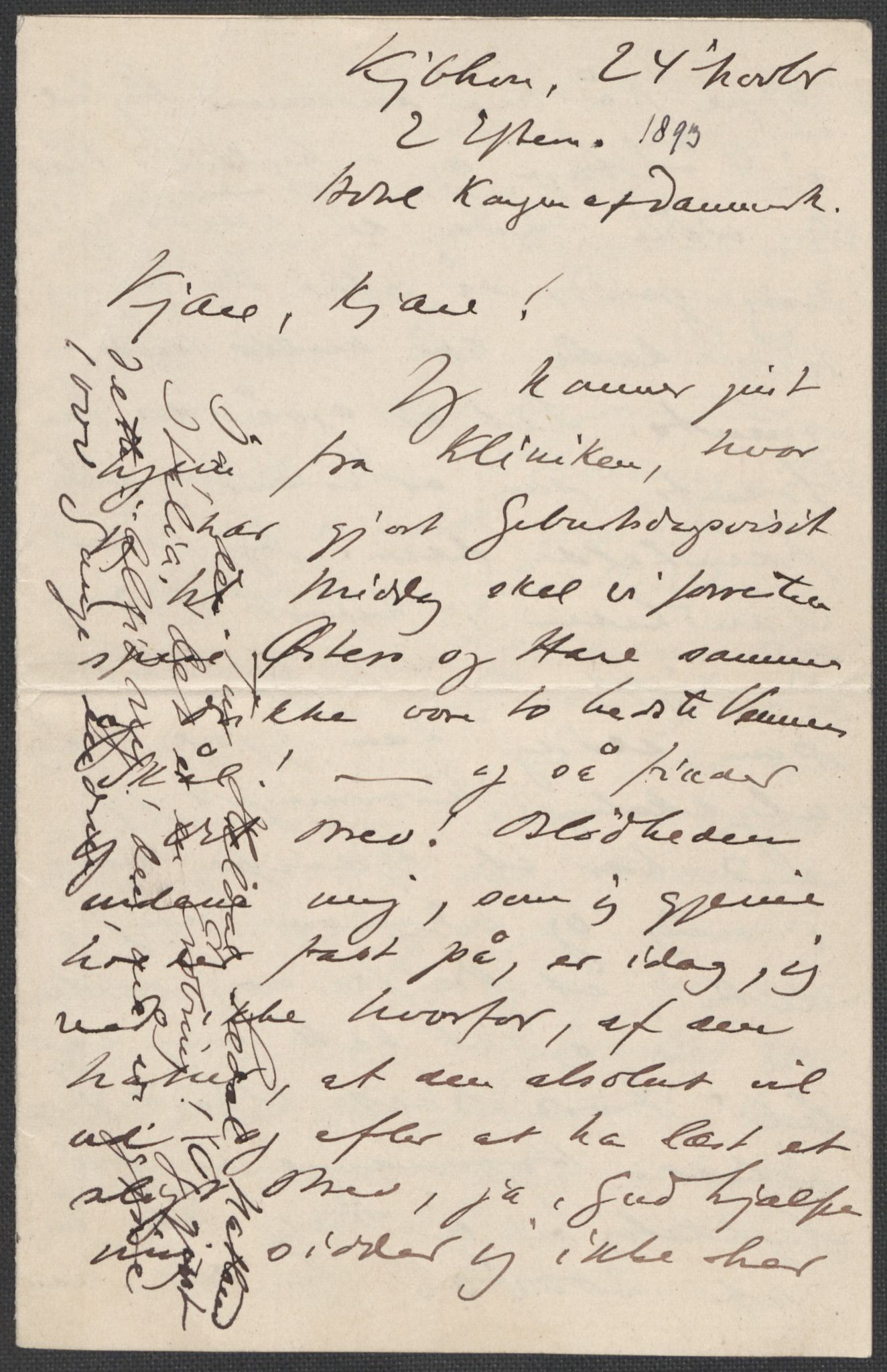 Beyer, Frants, RA/PA-0132/F/L0001: Brev fra Edvard Grieg til Frantz Beyer og "En del optegnelser som kan tjene til kommentar til brevene" av Marie Beyer, 1872-1907, p. 400