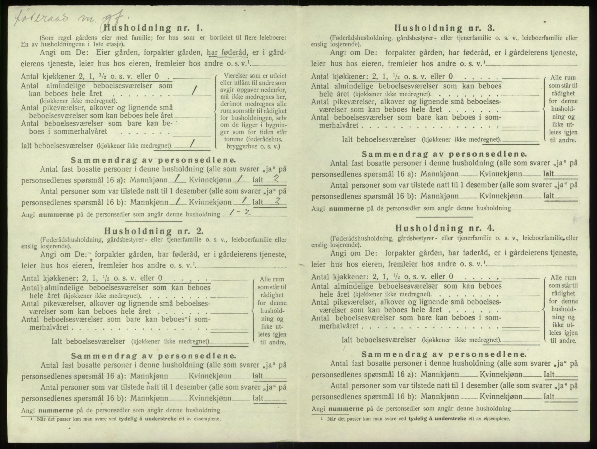 SAB, 1920 census for Jølster, 1920, p. 273