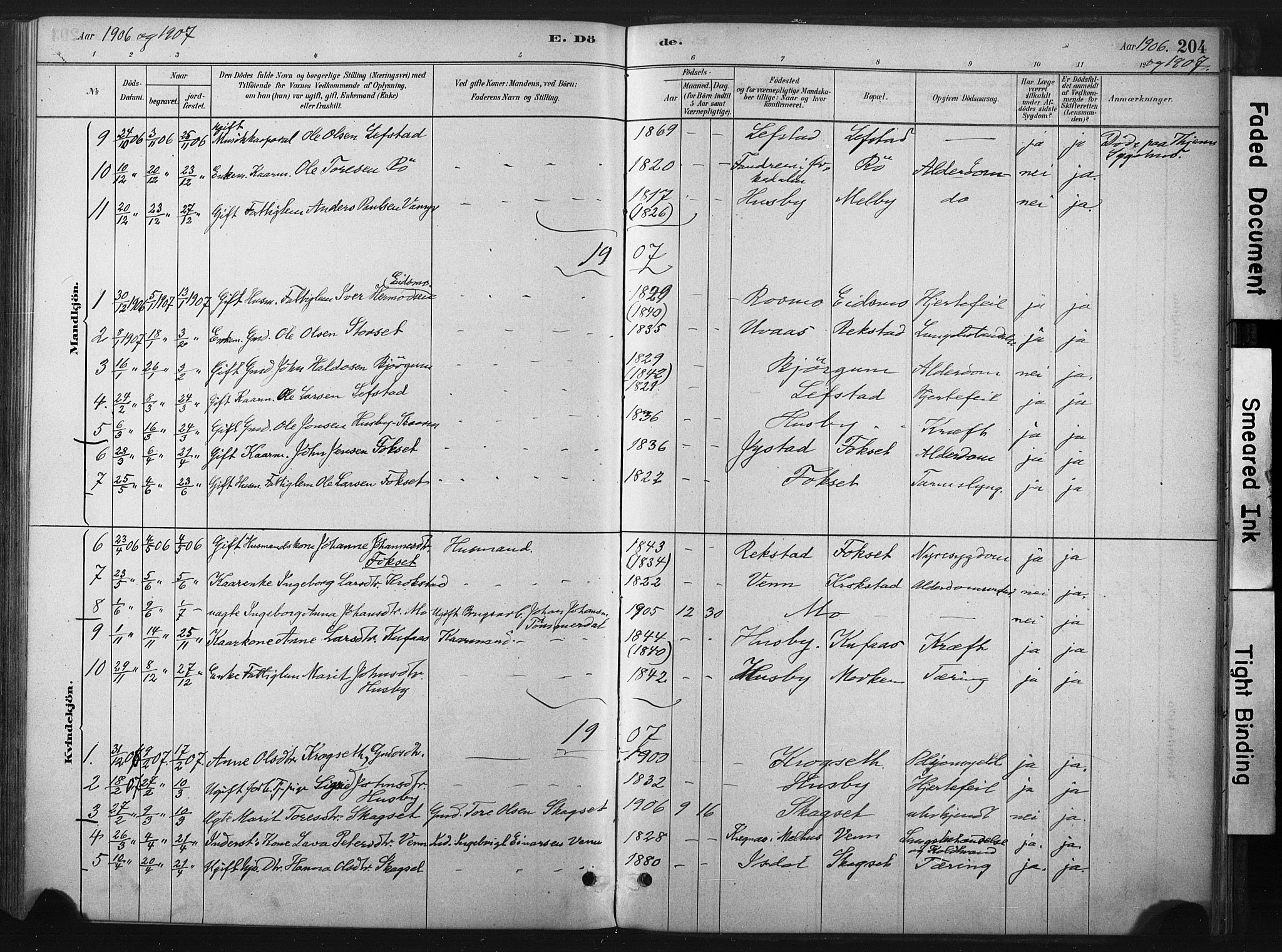 Ministerialprotokoller, klokkerbøker og fødselsregistre - Sør-Trøndelag, SAT/A-1456/667/L0795: Parish register (official) no. 667A03, 1879-1907, p. 204