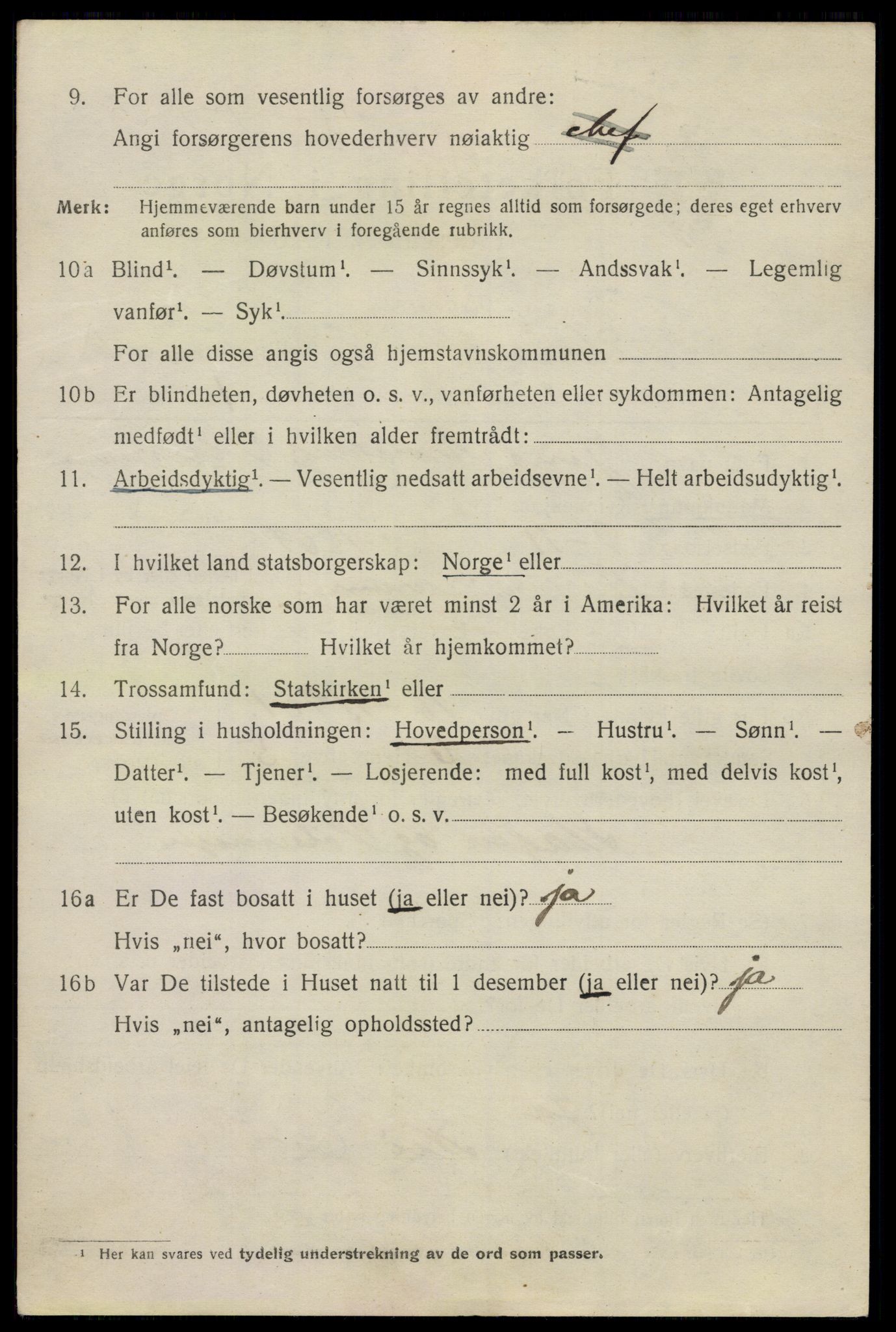 SAO, 1920 census for Drøbak, 1920, p. 4958