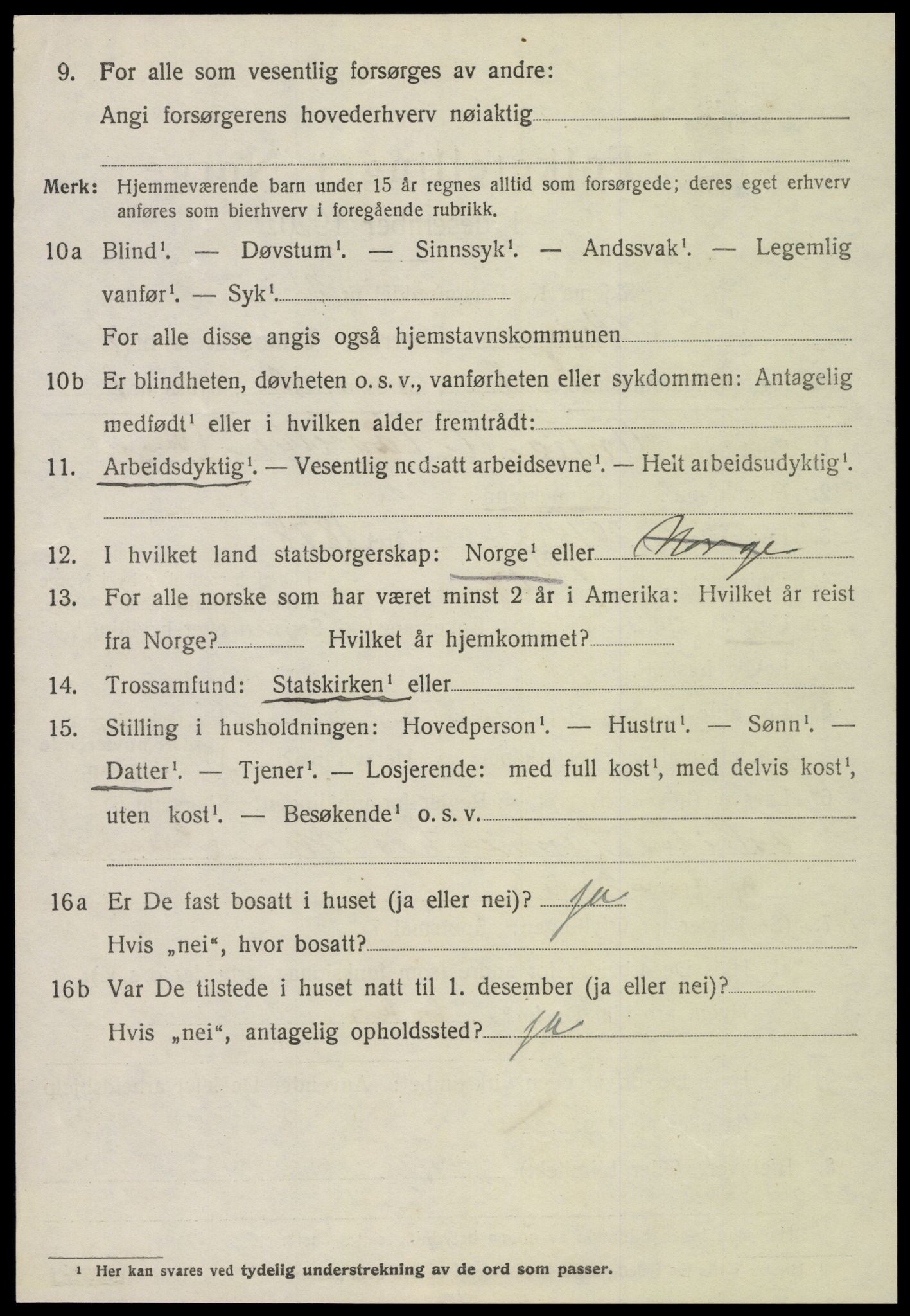 SAT, 1920 census for Veøy, 1920, p. 1676