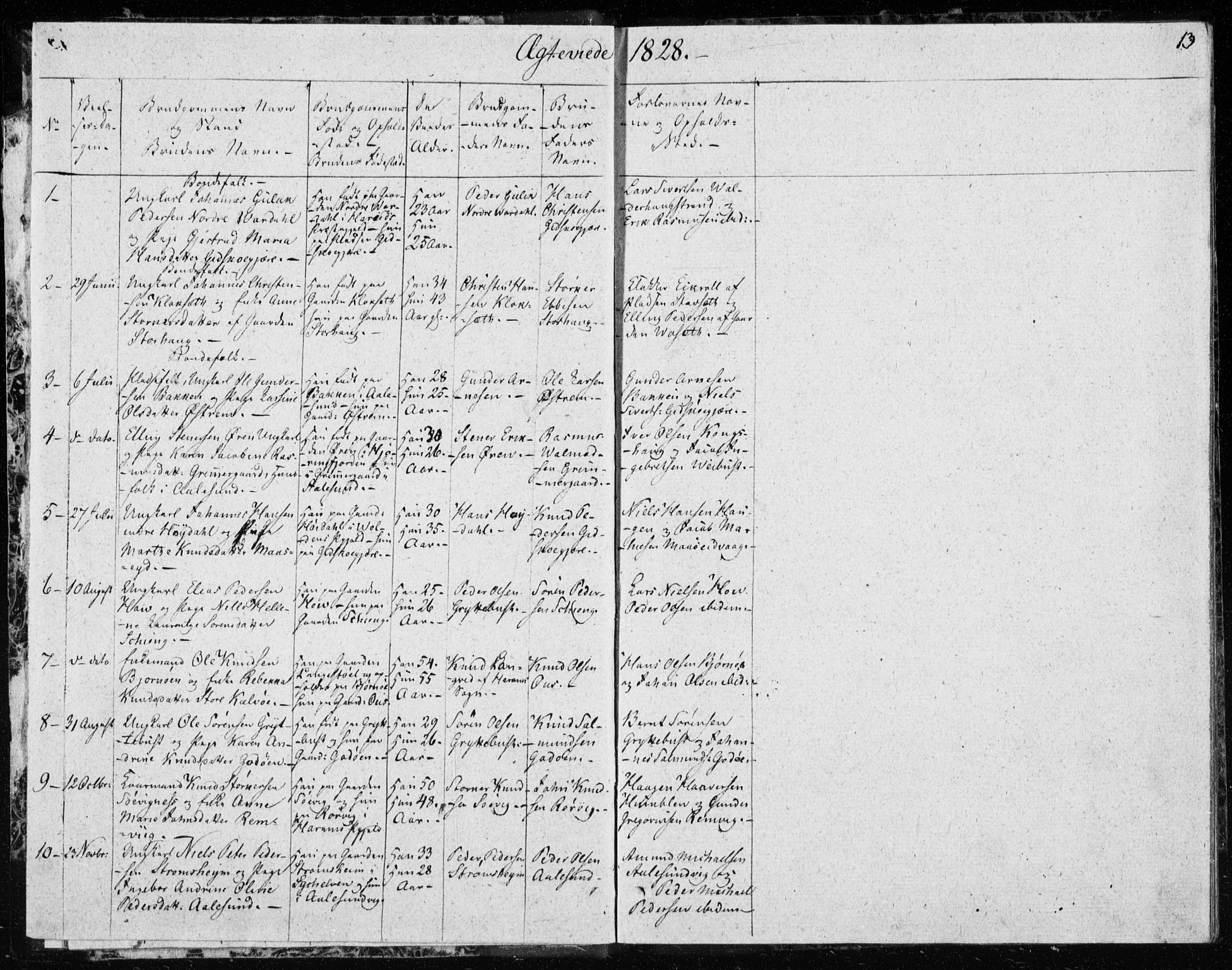 Ministerialprotokoller, klokkerbøker og fødselsregistre - Møre og Romsdal, SAT/A-1454/528/L0413: Curate's parish register no. 528B01, 1828-1832, p. 13