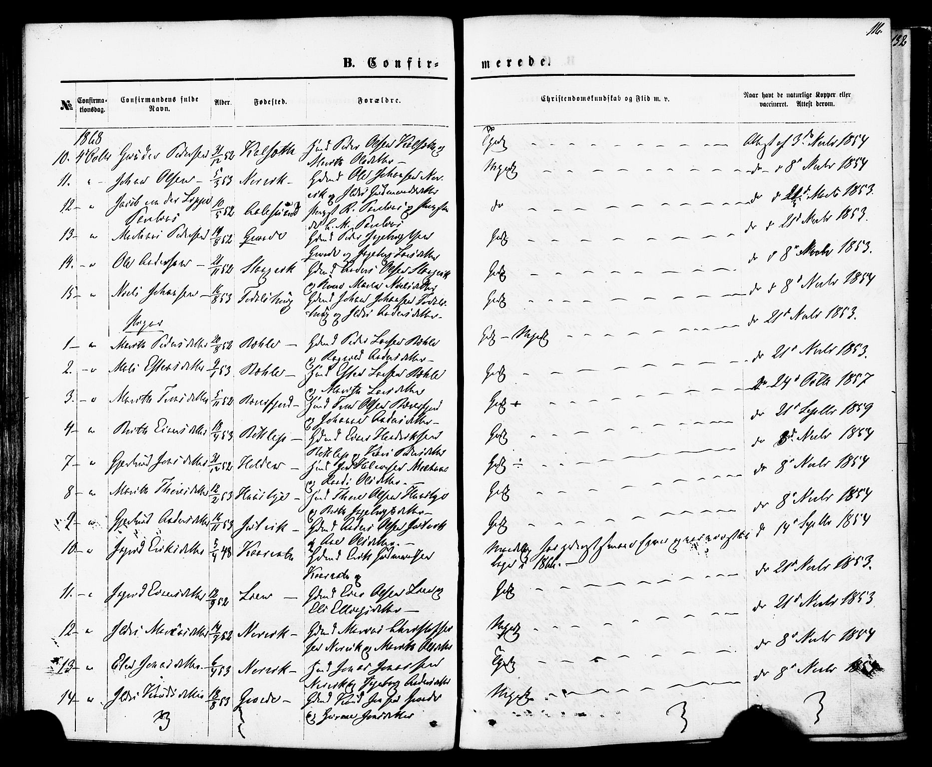 Ministerialprotokoller, klokkerbøker og fødselsregistre - Møre og Romsdal, AV/SAT-A-1454/592/L1027: Parish register (official) no. 592A05, 1865-1878, p. 116