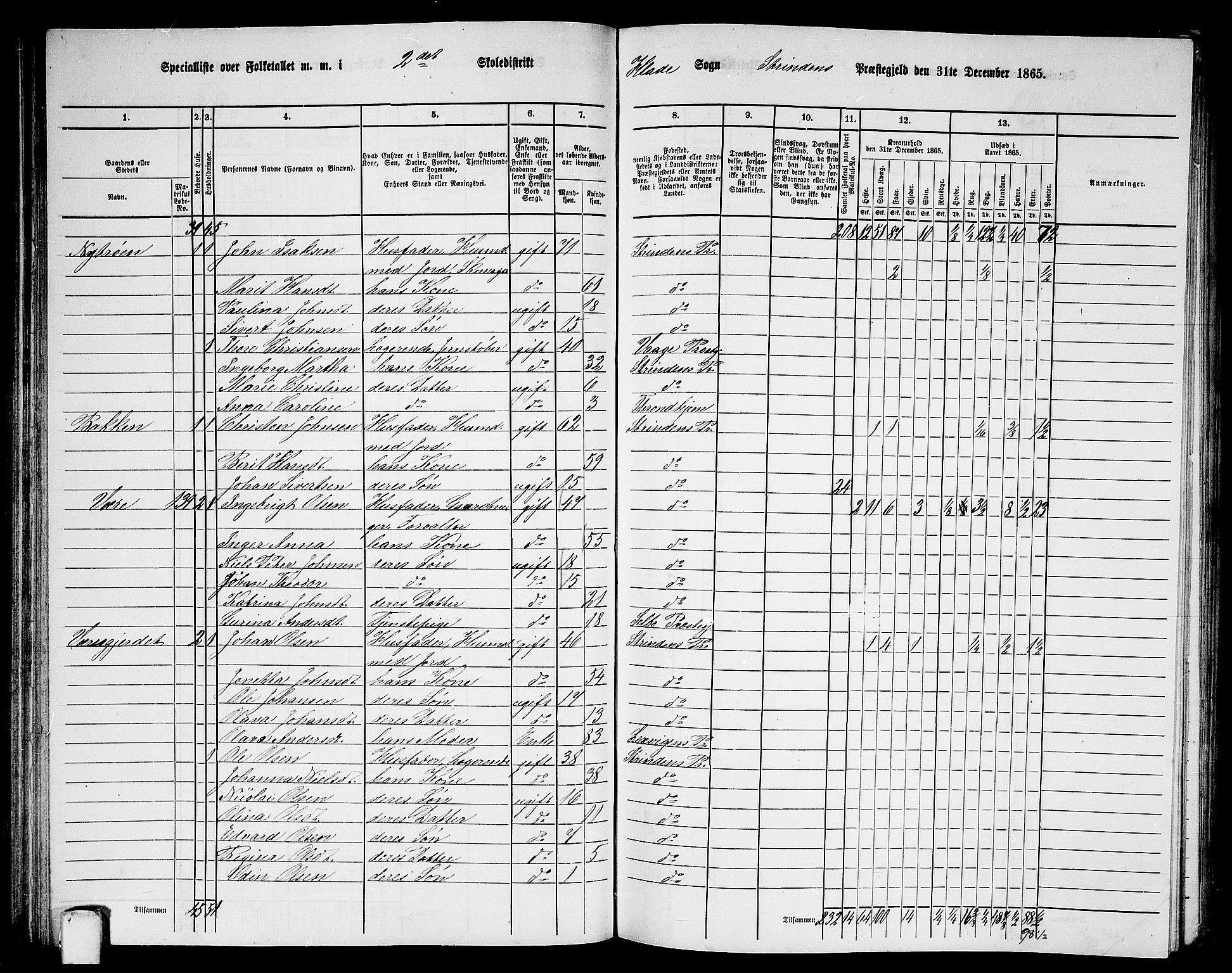 RA, 1865 census for Strinda, 1865, p. 67