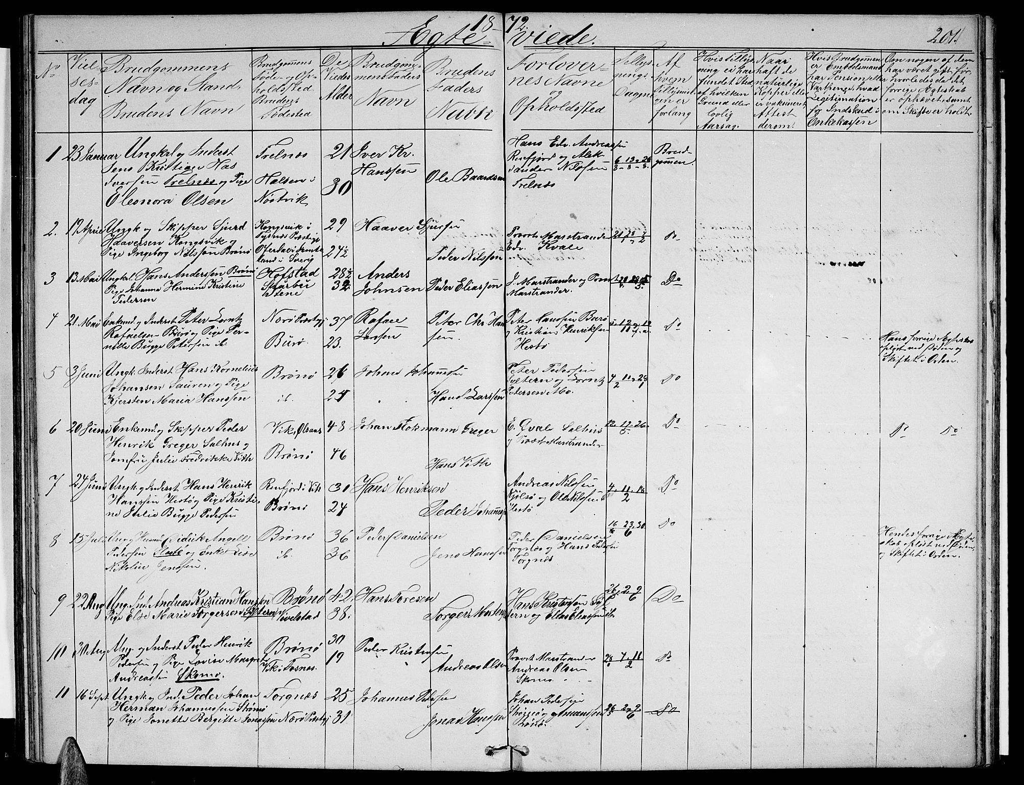 Ministerialprotokoller, klokkerbøker og fødselsregistre - Nordland, AV/SAT-A-1459/813/L0212: Parish register (copy) no. 813C04, 1864-1886, p. 201