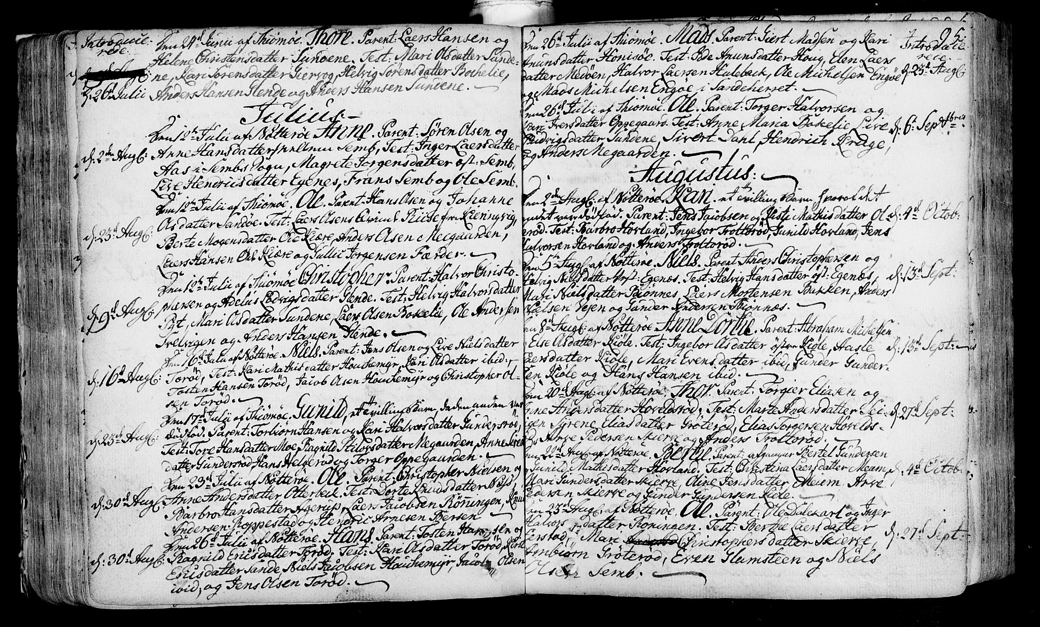 Nøtterøy kirkebøker, AV/SAKO-A-354/F/Fa/L0002: Parish register (official) no. I 2, 1738-1790, p. 95