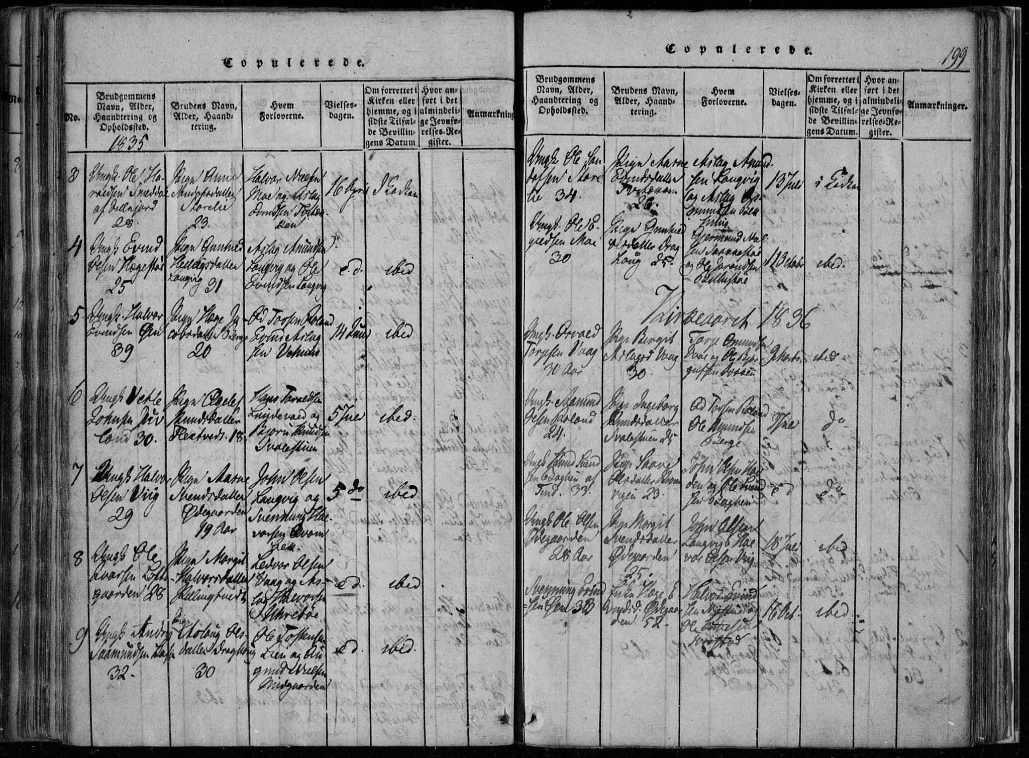 Rauland kirkebøker, SAKO/A-292/F/Fa/L0001: Parish register (official) no. 1, 1814-1859, p. 199