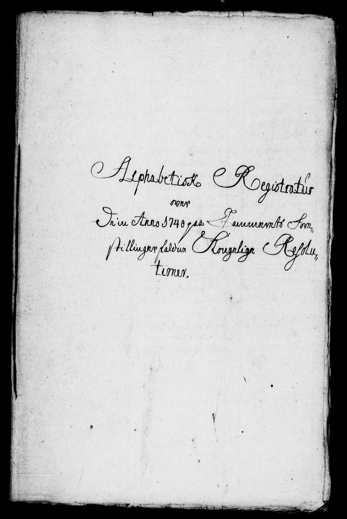 Rentekammeret, Kammerkanselliet, RA/EA-3111/G/Gf/Gfb/L0001: Register til norske relasjons- og resolusjonsprotokoller (merket RK 52.96), 1720-1749, p. 424