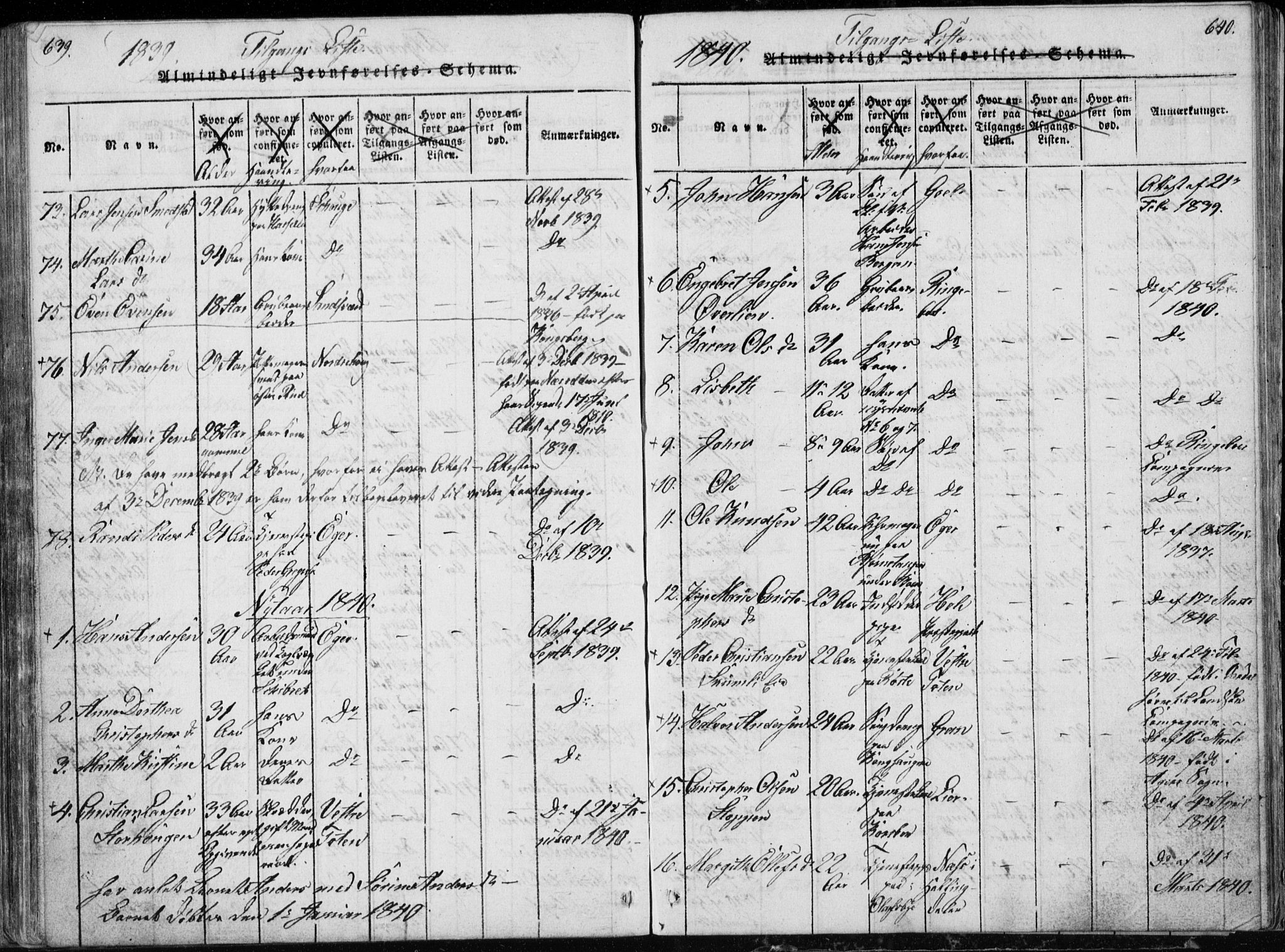 Modum kirkebøker, AV/SAKO-A-234/G/Ga/L0002: Parish register (copy) no. I 2, 1824-1832, p. 639-640