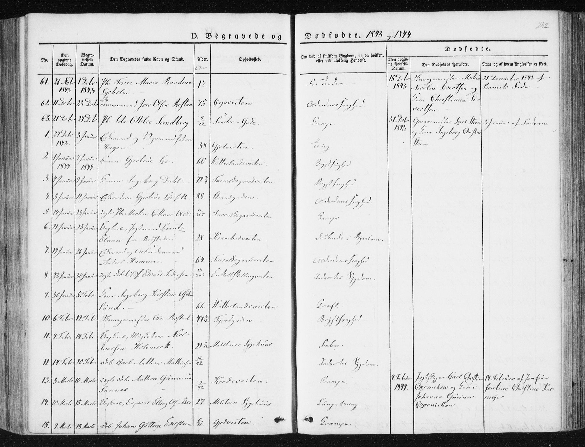 Ministerialprotokoller, klokkerbøker og fødselsregistre - Sør-Trøndelag, SAT/A-1456/602/L0110: Parish register (official) no. 602A08, 1840-1854, p. 242