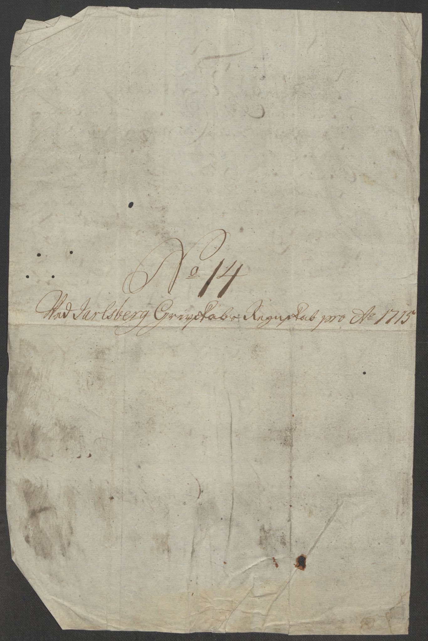 Rentekammeret inntil 1814, Reviderte regnskaper, Fogderegnskap, RA/EA-4092/R32/L1879: Fogderegnskap Jarlsberg grevskap, 1714-1715, p. 468