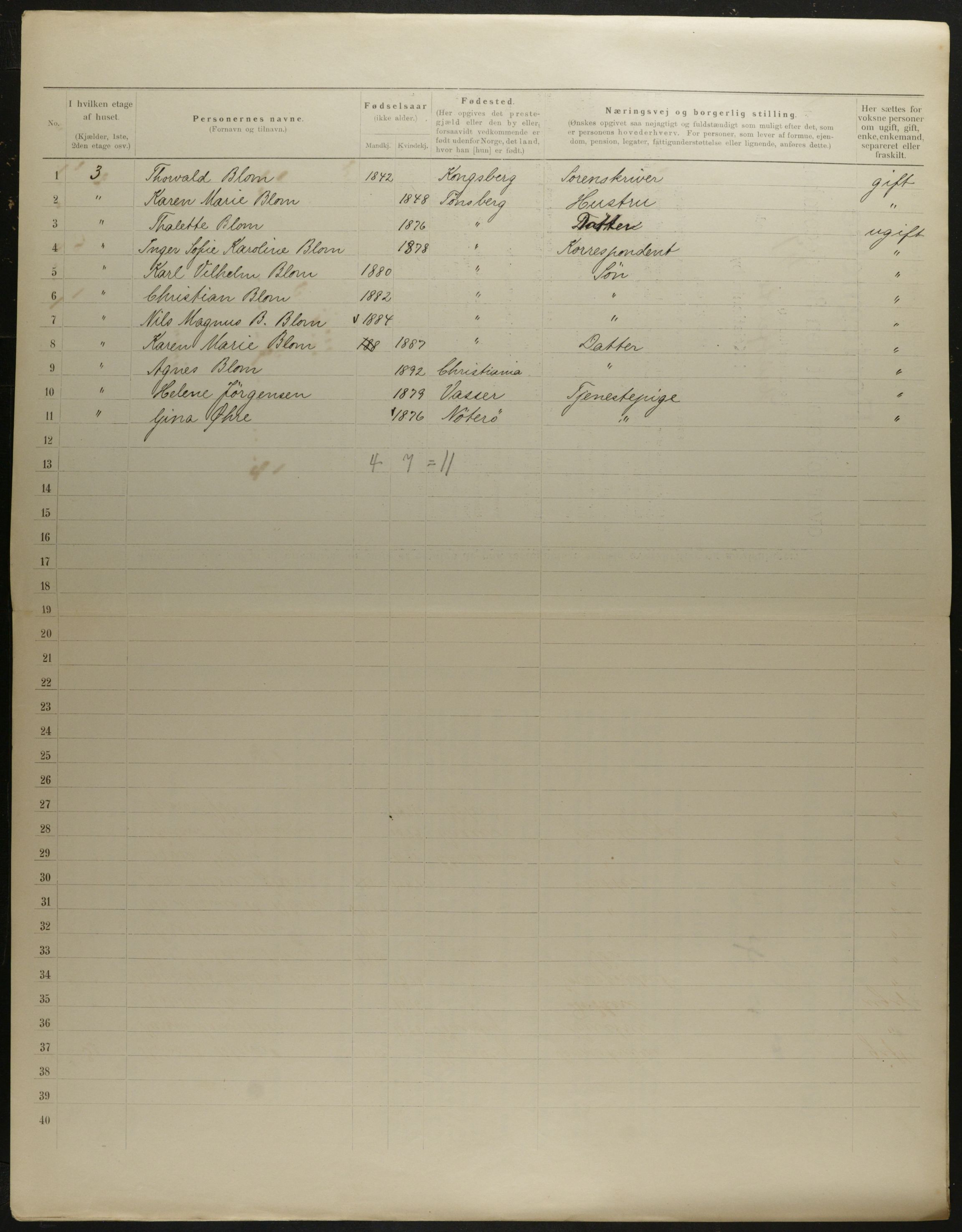 OBA, Municipal Census 1901 for Kristiania, 1901, p. 6646