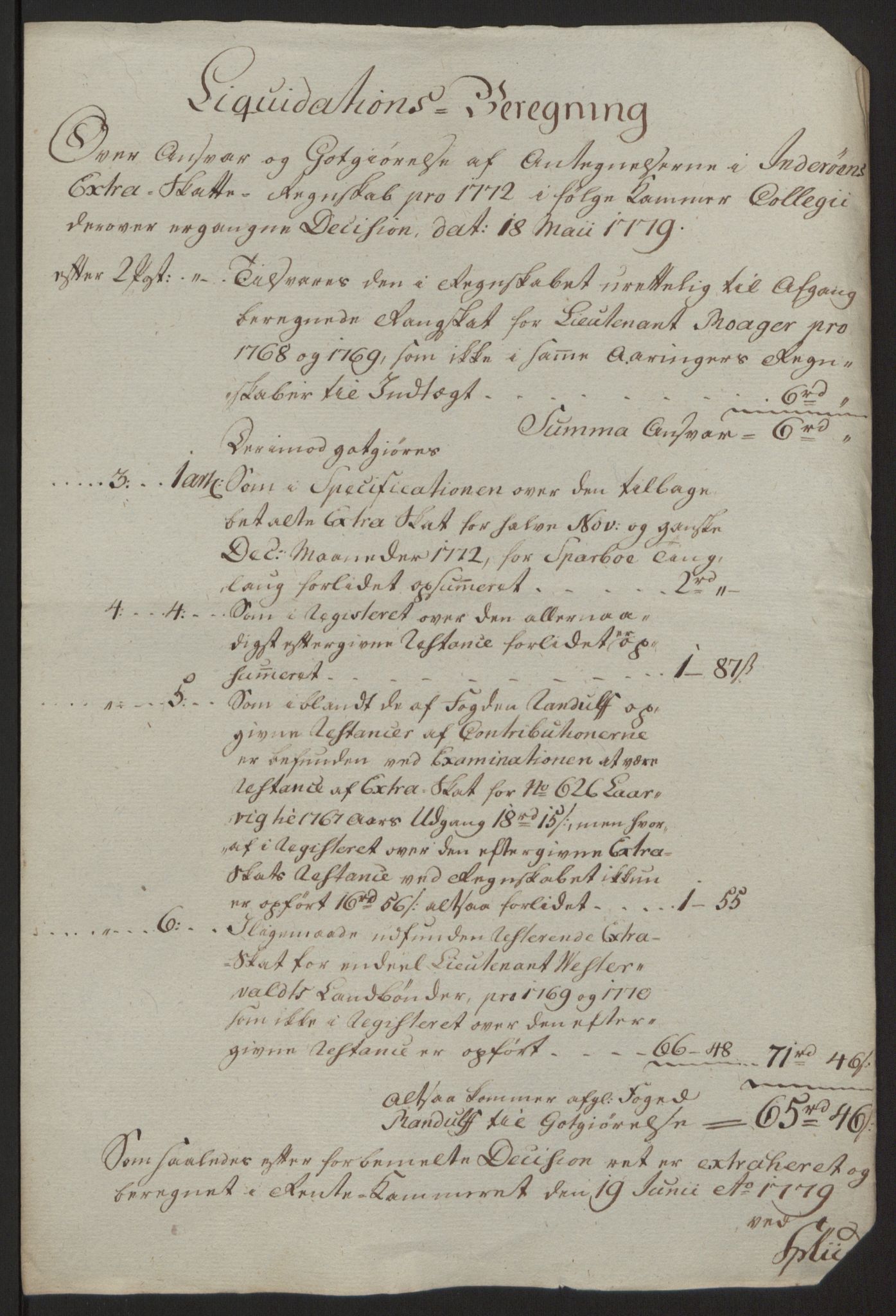 Rentekammeret inntil 1814, Reviderte regnskaper, Fogderegnskap, RA/EA-4092/R63/L4420: Ekstraskatten Inderøy, 1762-1772, p. 589