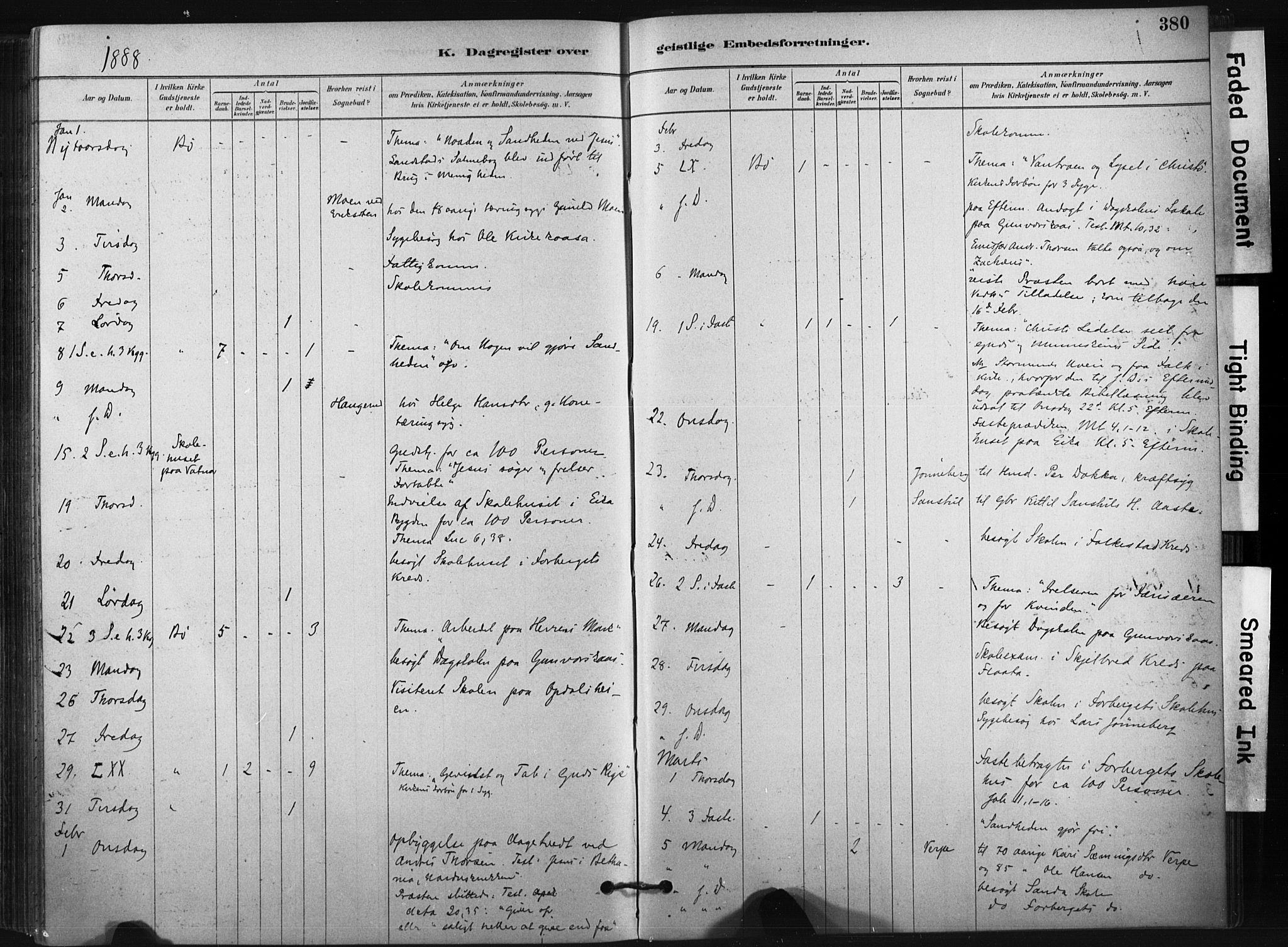 Bø kirkebøker, SAKO/A-257/F/Fa/L0010: Parish register (official) no. 10, 1880-1892, p. 380