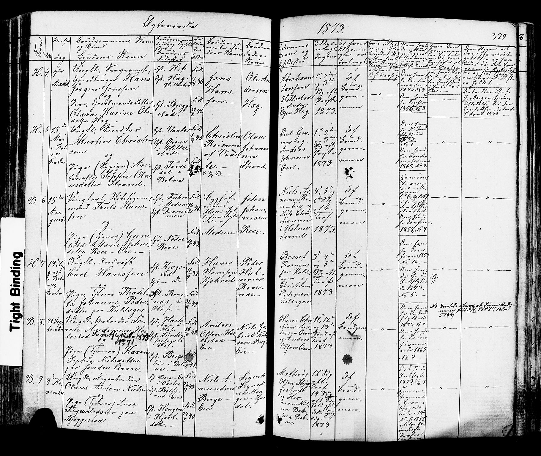 Botne kirkebøker, SAKO/A-340/F/Fa/L0006: Parish register (official) no. I 6, 1836-1877, p. 329
