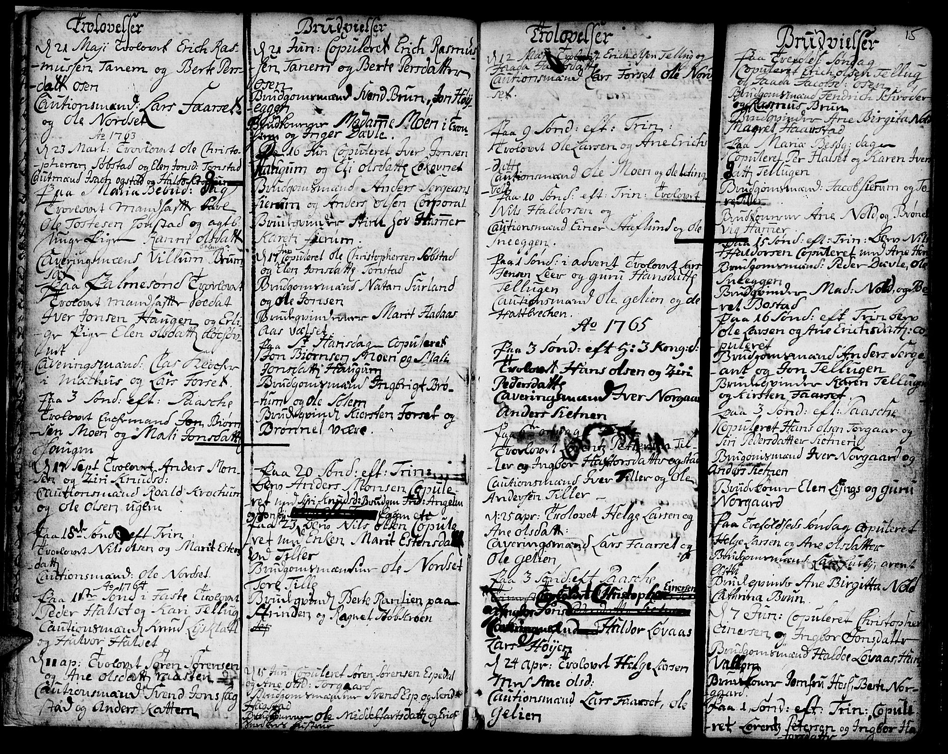 Ministerialprotokoller, klokkerbøker og fødselsregistre - Sør-Trøndelag, SAT/A-1456/618/L0437: Parish register (official) no. 618A02, 1749-1782, p. 15