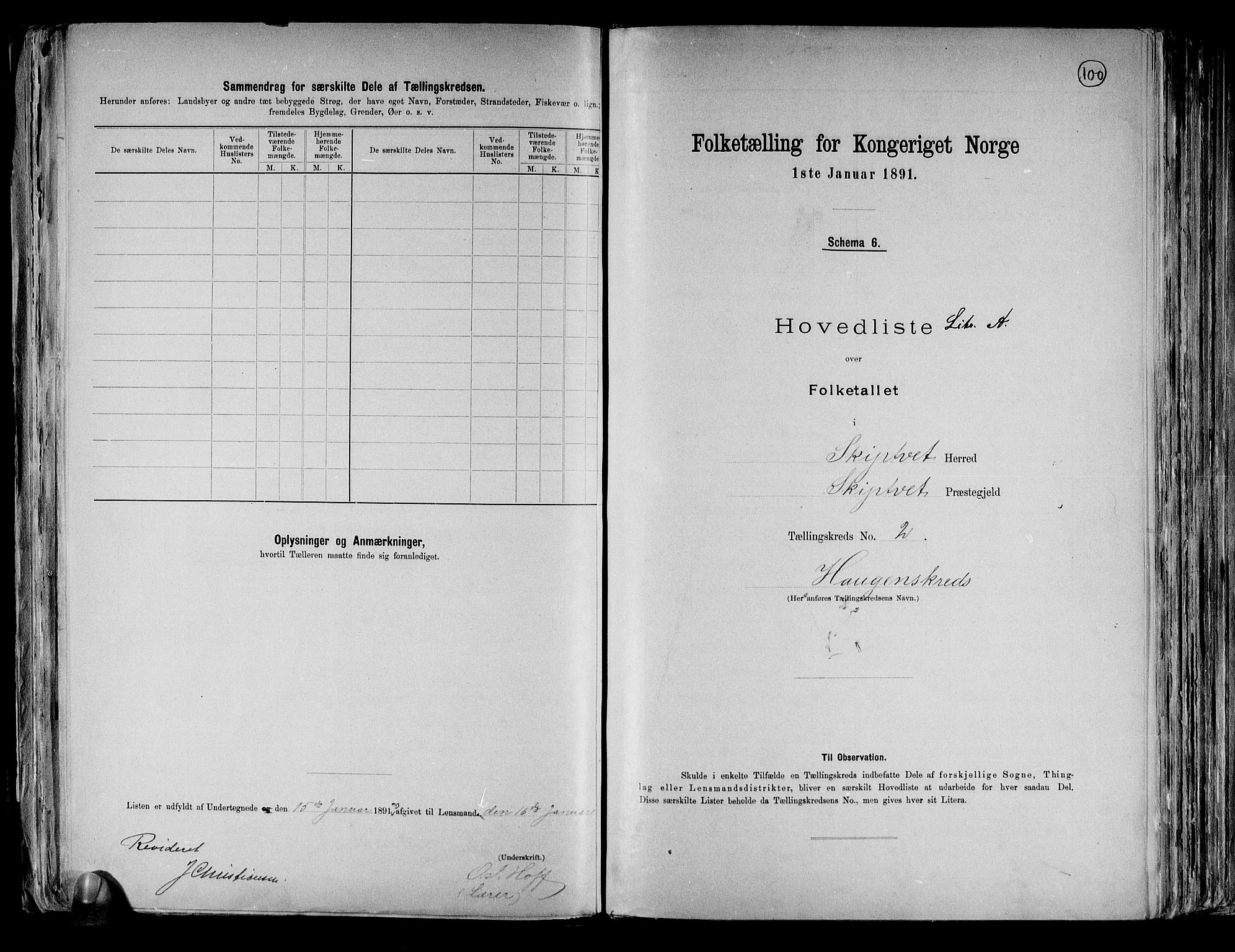 RA, 1891 census for 0127 Skiptvet, 1891, p. 6