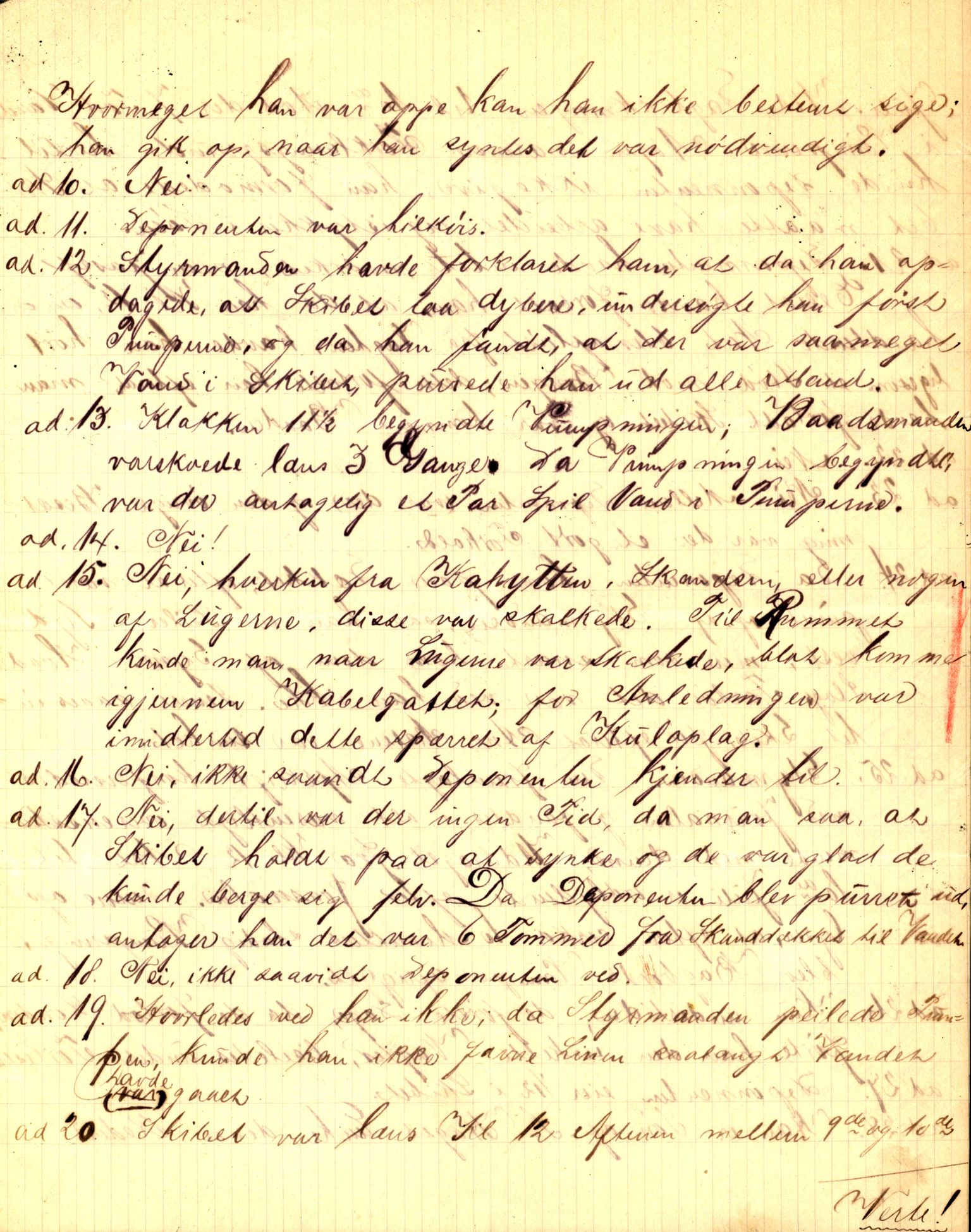 Pa 63 - Østlandske skibsassuranceforening, VEMU/A-1079/G/Ga/L0018/0002: Havaridokumenter / Anne Malene, Væni, Øgir, Fredrikke, Fredrik Stang, 1885, p. 43