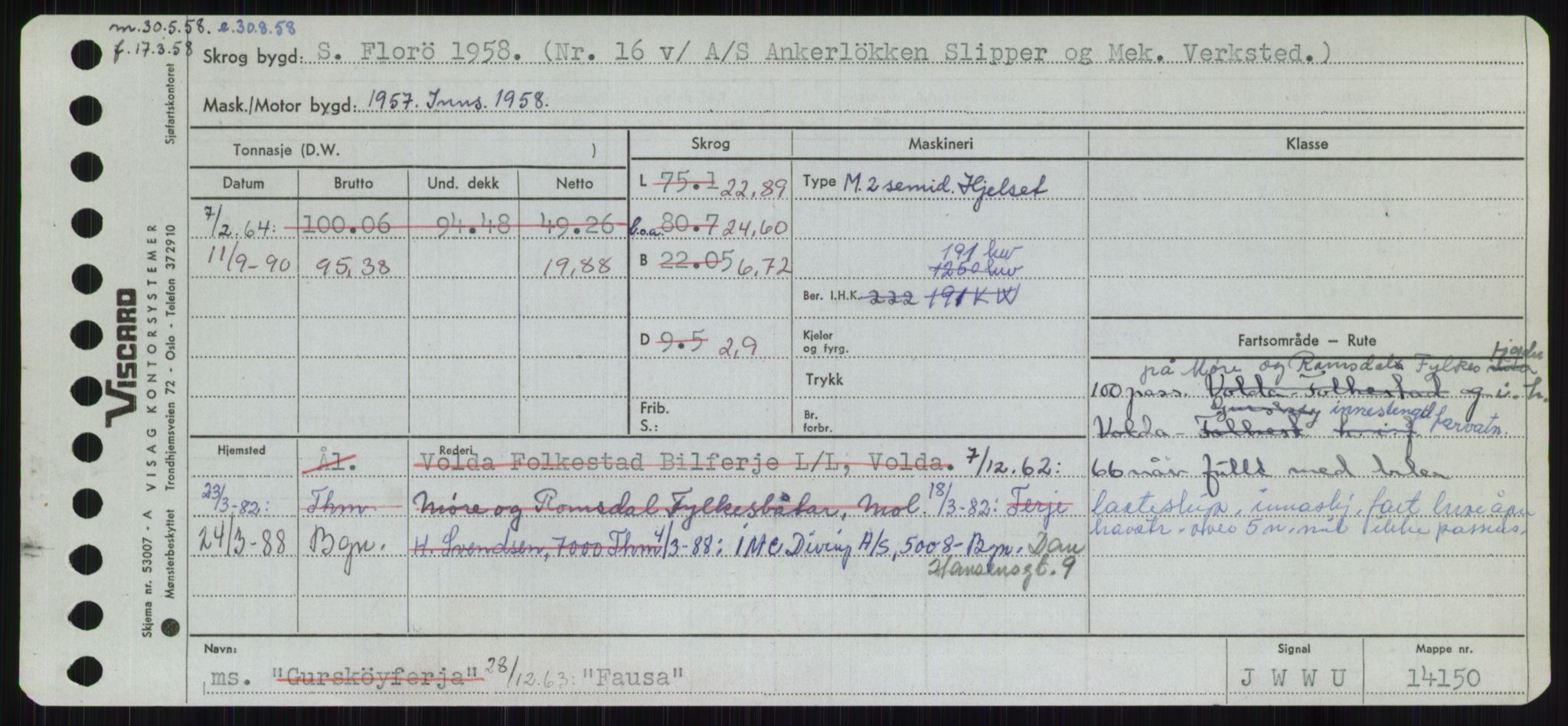 Sjøfartsdirektoratet med forløpere, Skipsmålingen, AV/RA-S-1627/H/Ha/L0002/0001: Fartøy, Eik-Hill / Fartøy, Eik-F, p. 339