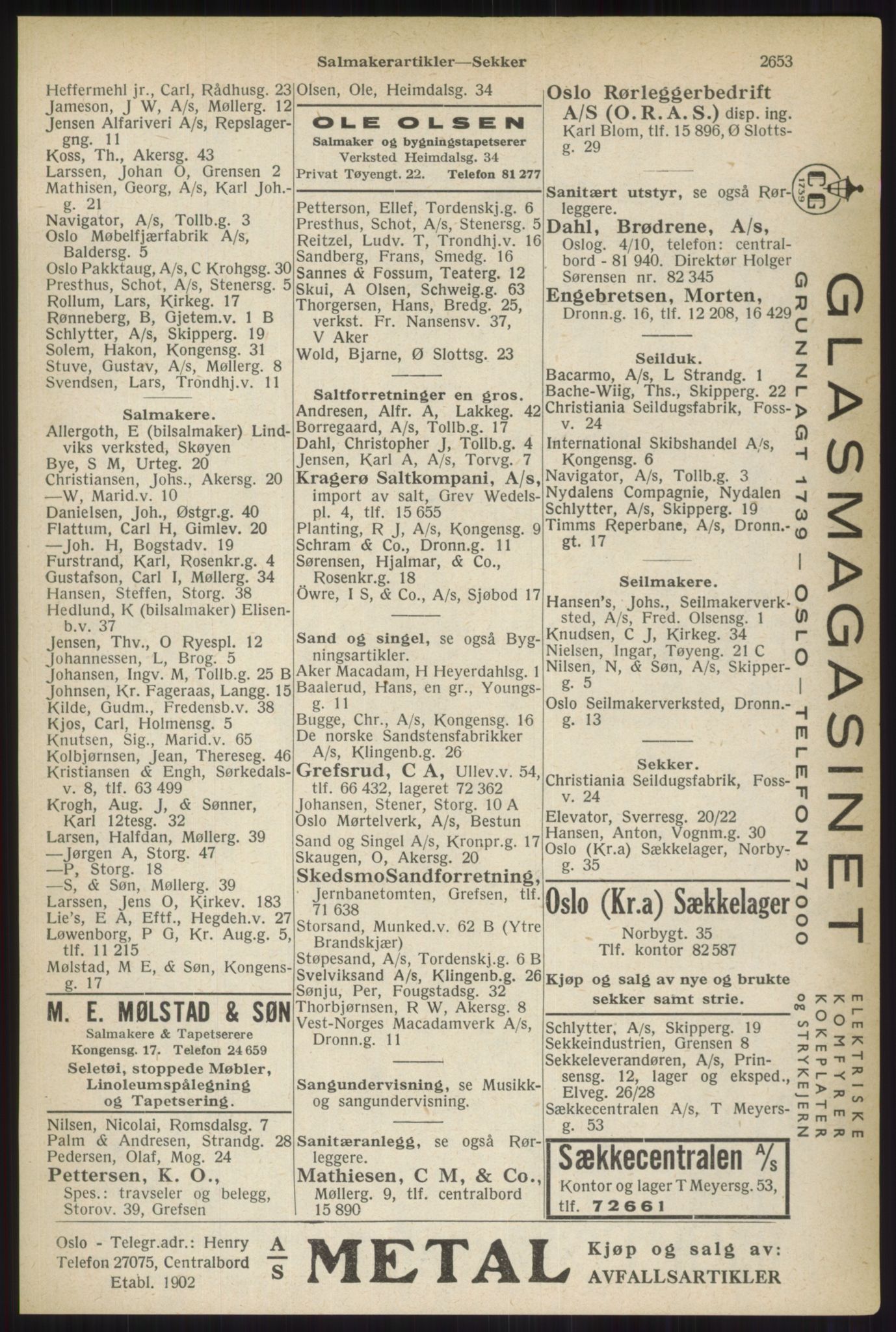 Kristiania/Oslo adressebok, PUBL/-, 1937, p. 2653