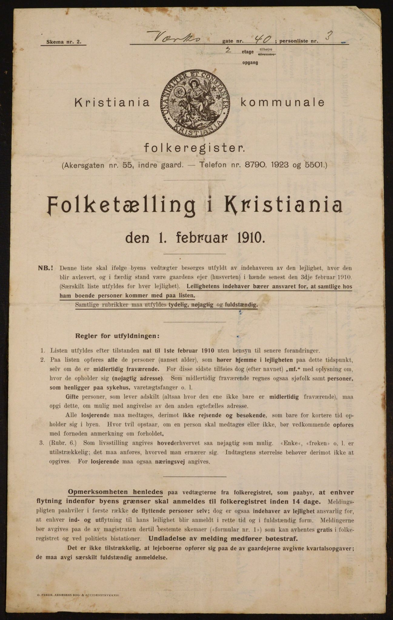 OBA, Municipal Census 1910 for Kristiania, 1910, p. 115933