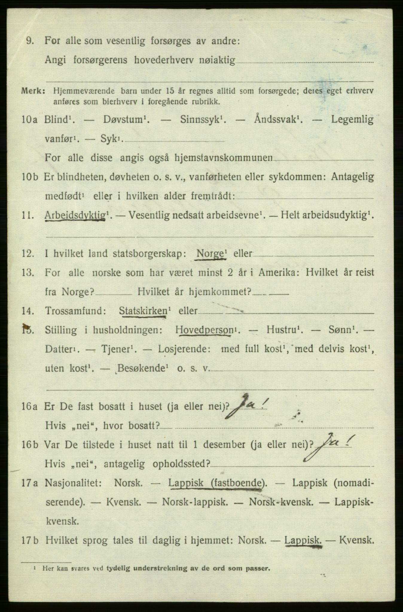 SATØ, 1920 census for , 1920, p. 2421