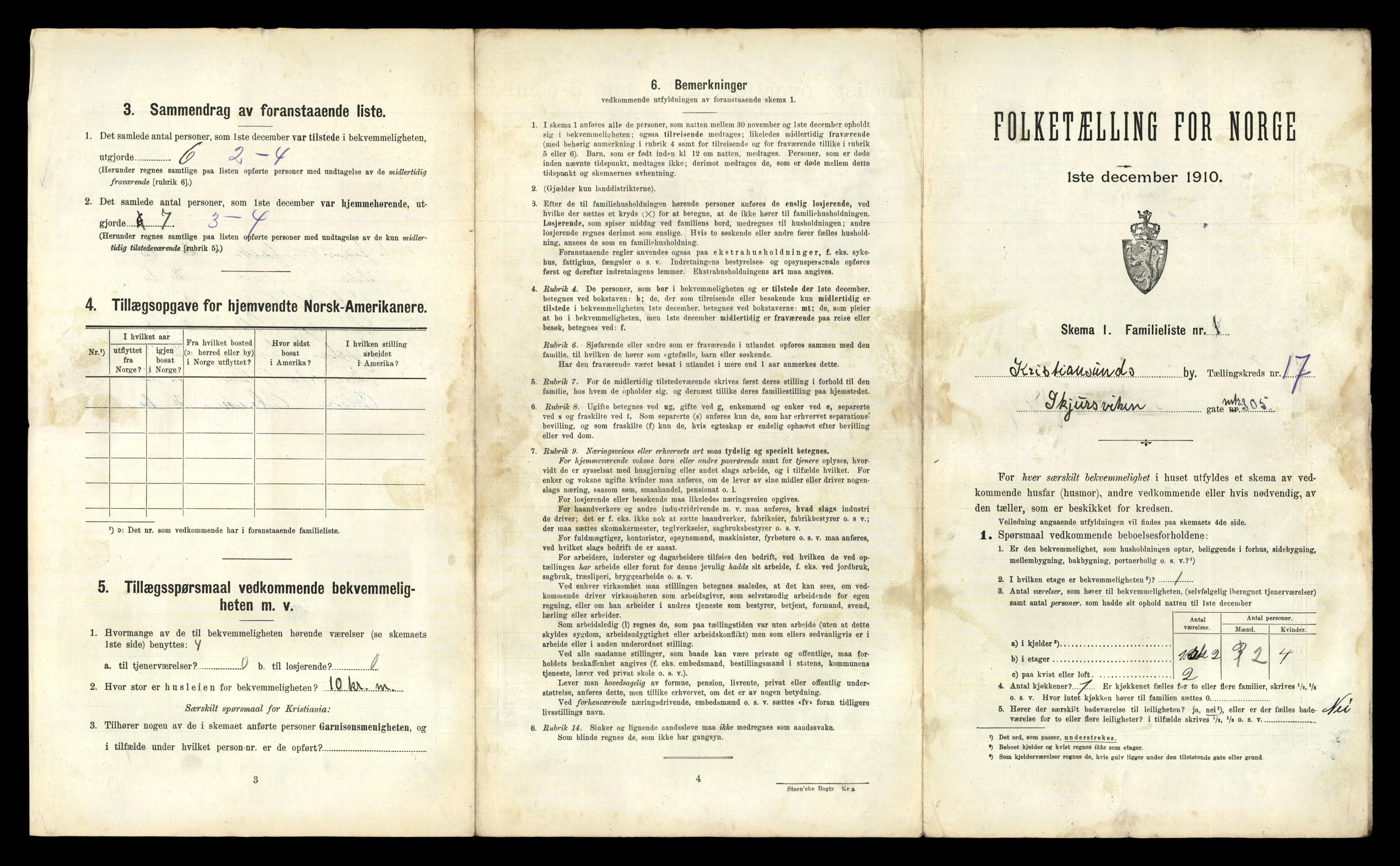 RA, 1910 census for Kristiansund, 1910, p. 5905