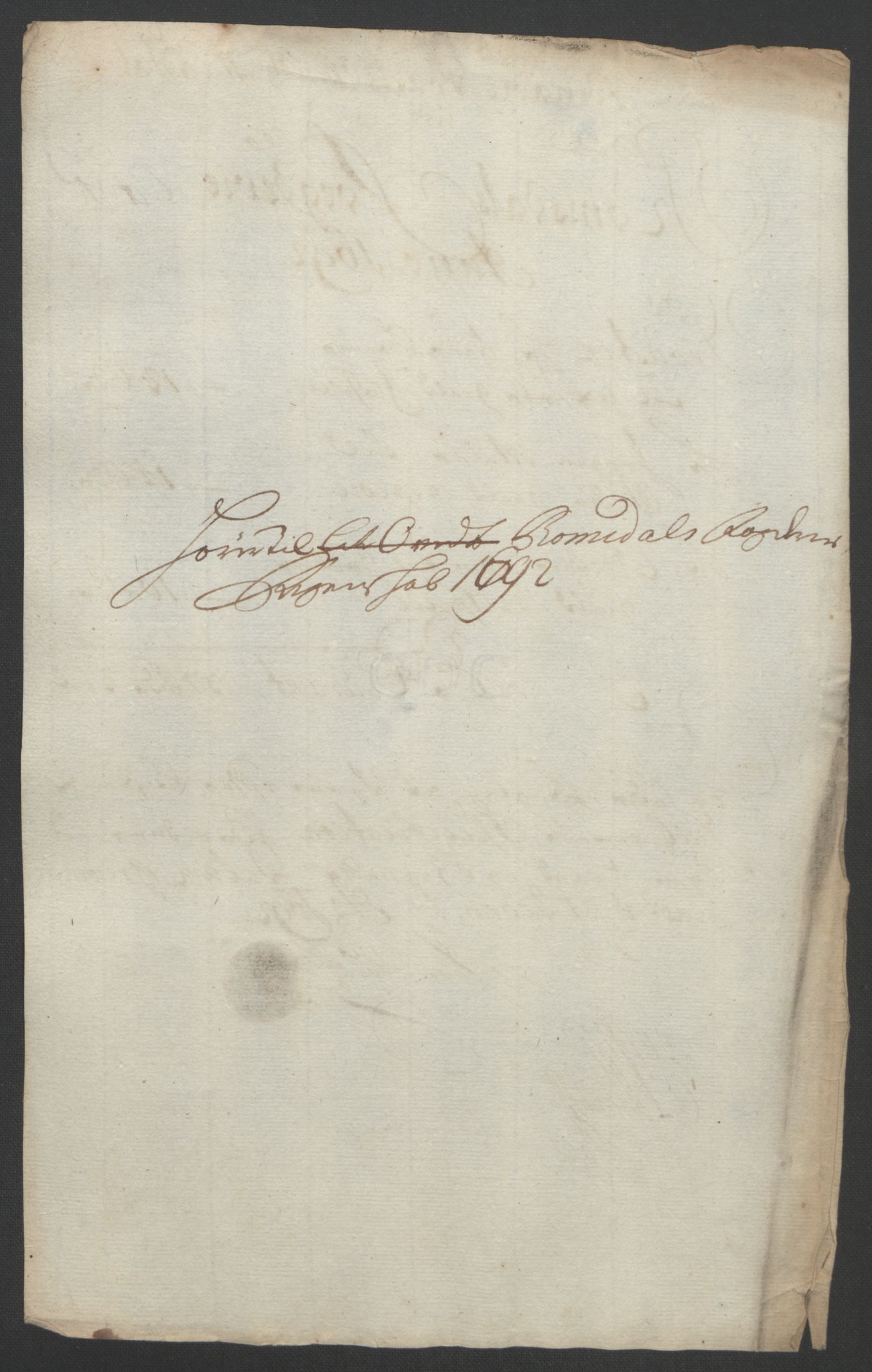 Rentekammeret inntil 1814, Reviderte regnskaper, Fogderegnskap, RA/EA-4092/R55/L3650: Fogderegnskap Romsdal, 1692, p. 169