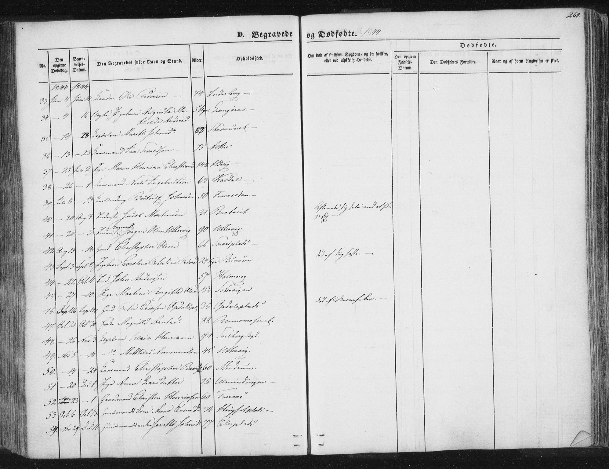 Ministerialprotokoller, klokkerbøker og fødselsregistre - Nord-Trøndelag, SAT/A-1458/741/L0392: Parish register (official) no. 741A06, 1836-1848, p. 260
