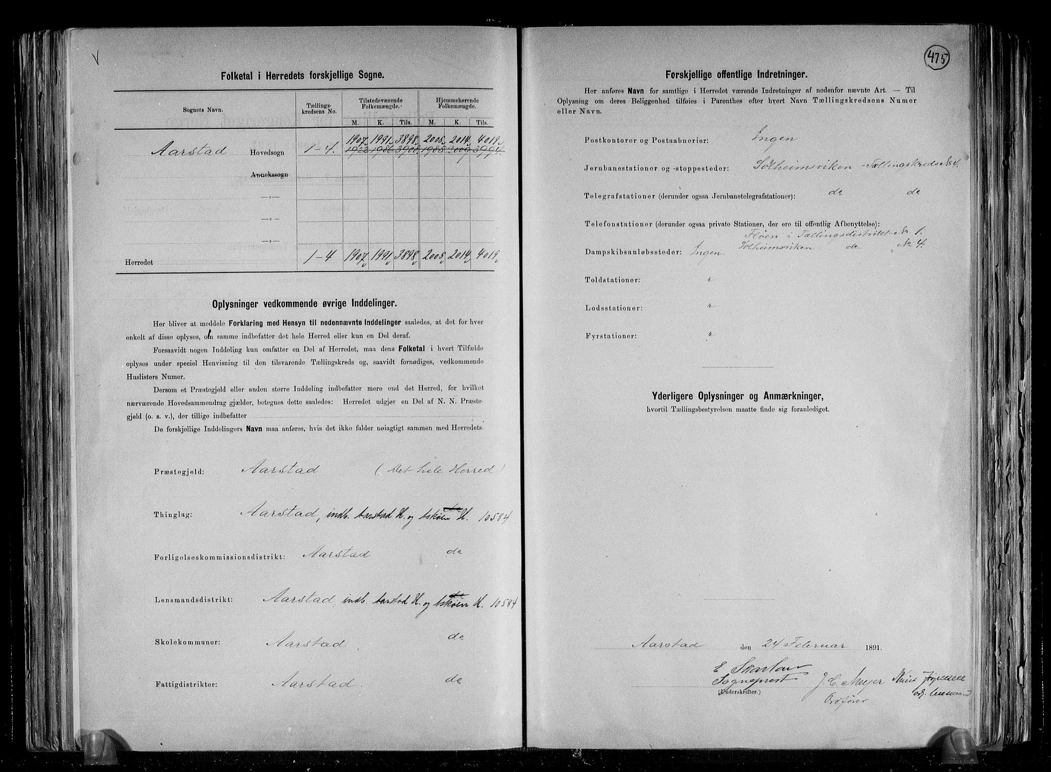 SAB, 1891 Census for 1280 Årstad, 1891, p. 3