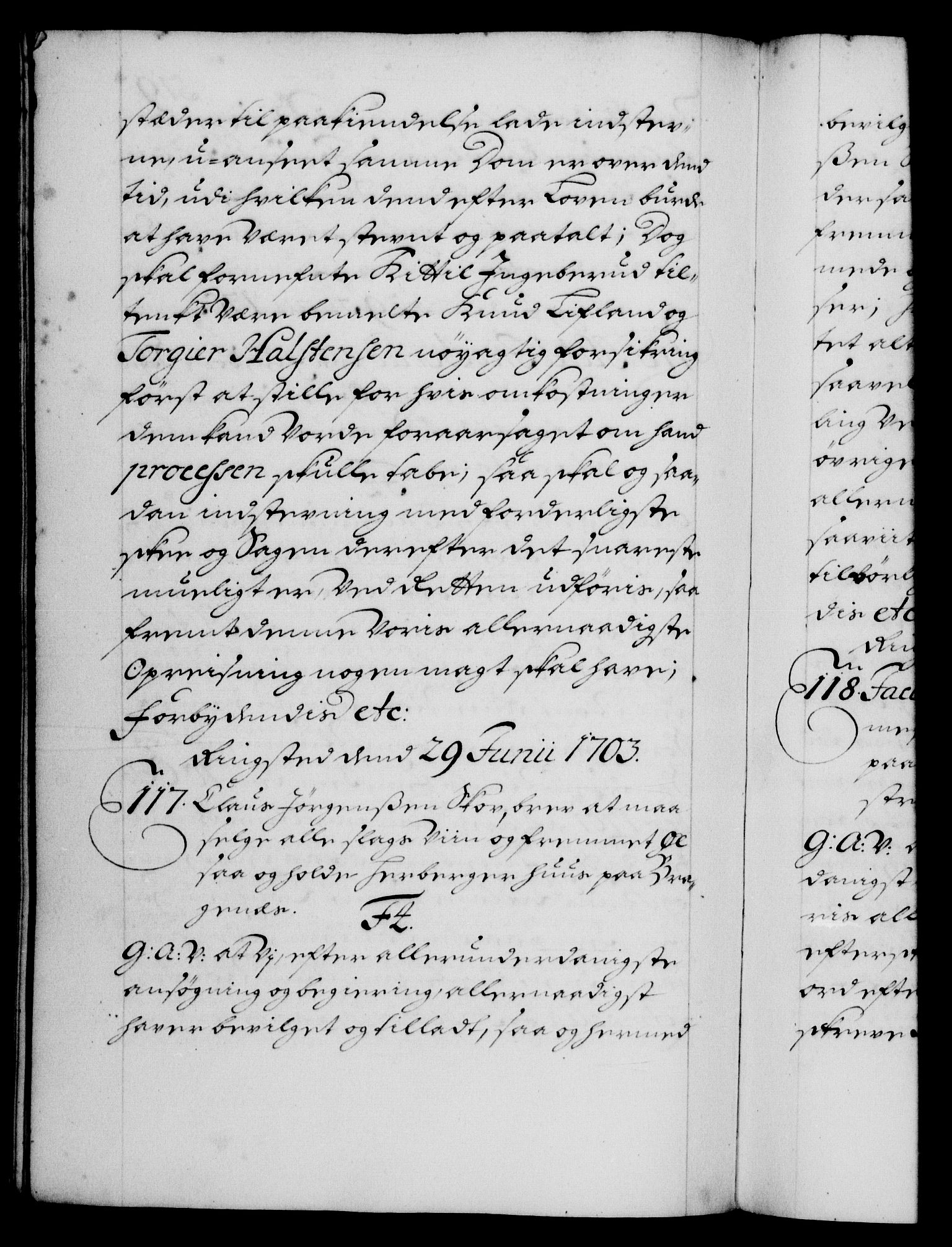 Danske Kanselli 1572-1799, AV/RA-EA-3023/F/Fc/Fca/Fcaa/L0018: Norske registre, 1699-1703, p. 519b