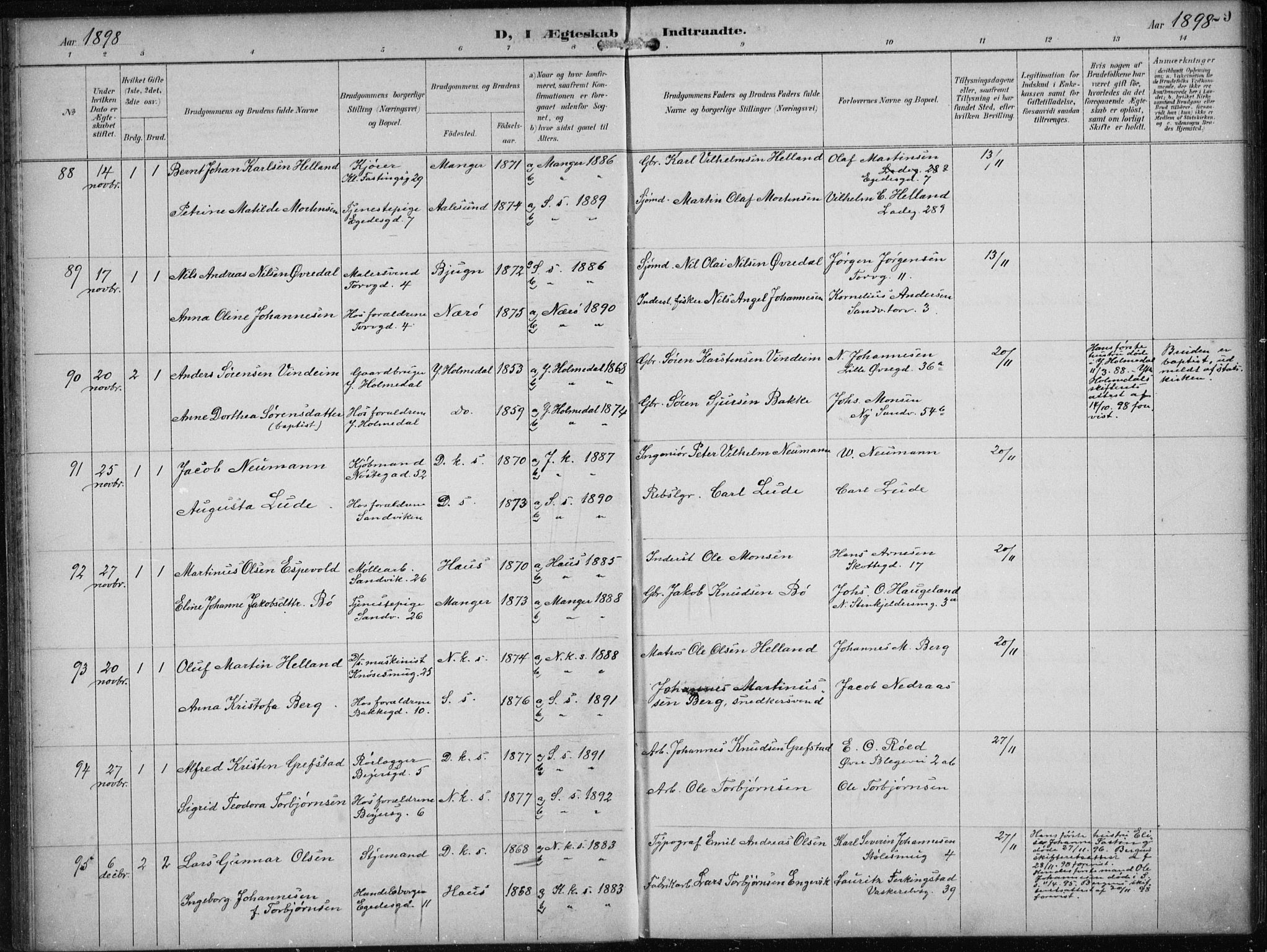 Sandviken Sokneprestembete, SAB/A-77601/H/Ha/L0014: Parish register (official) no. D 1, 1896-1911, p. 29