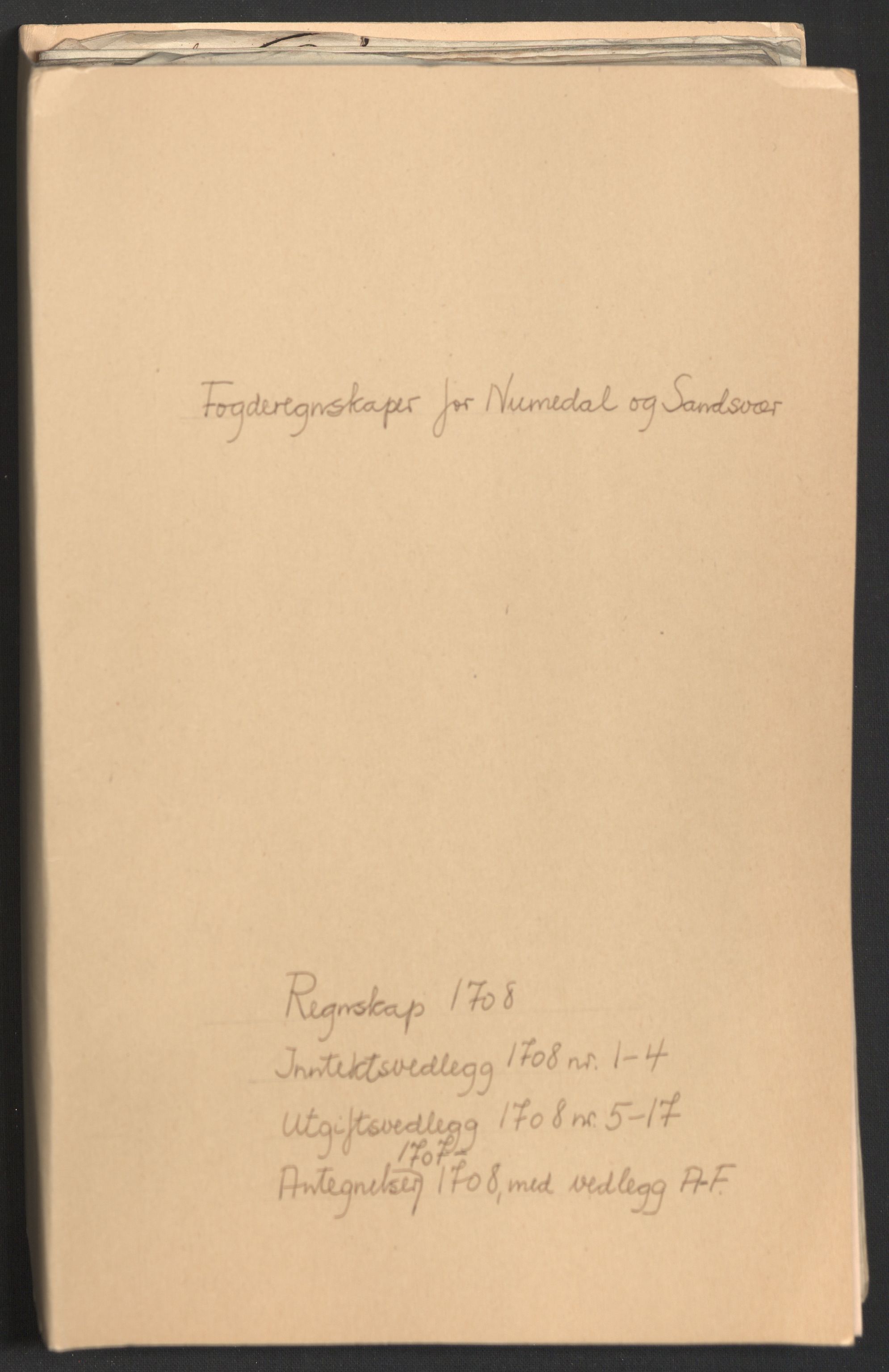 Rentekammeret inntil 1814, Reviderte regnskaper, Fogderegnskap, RA/EA-4092/R24/L1584: Fogderegnskap Numedal og Sandsvær, 1707-1708, p. 173