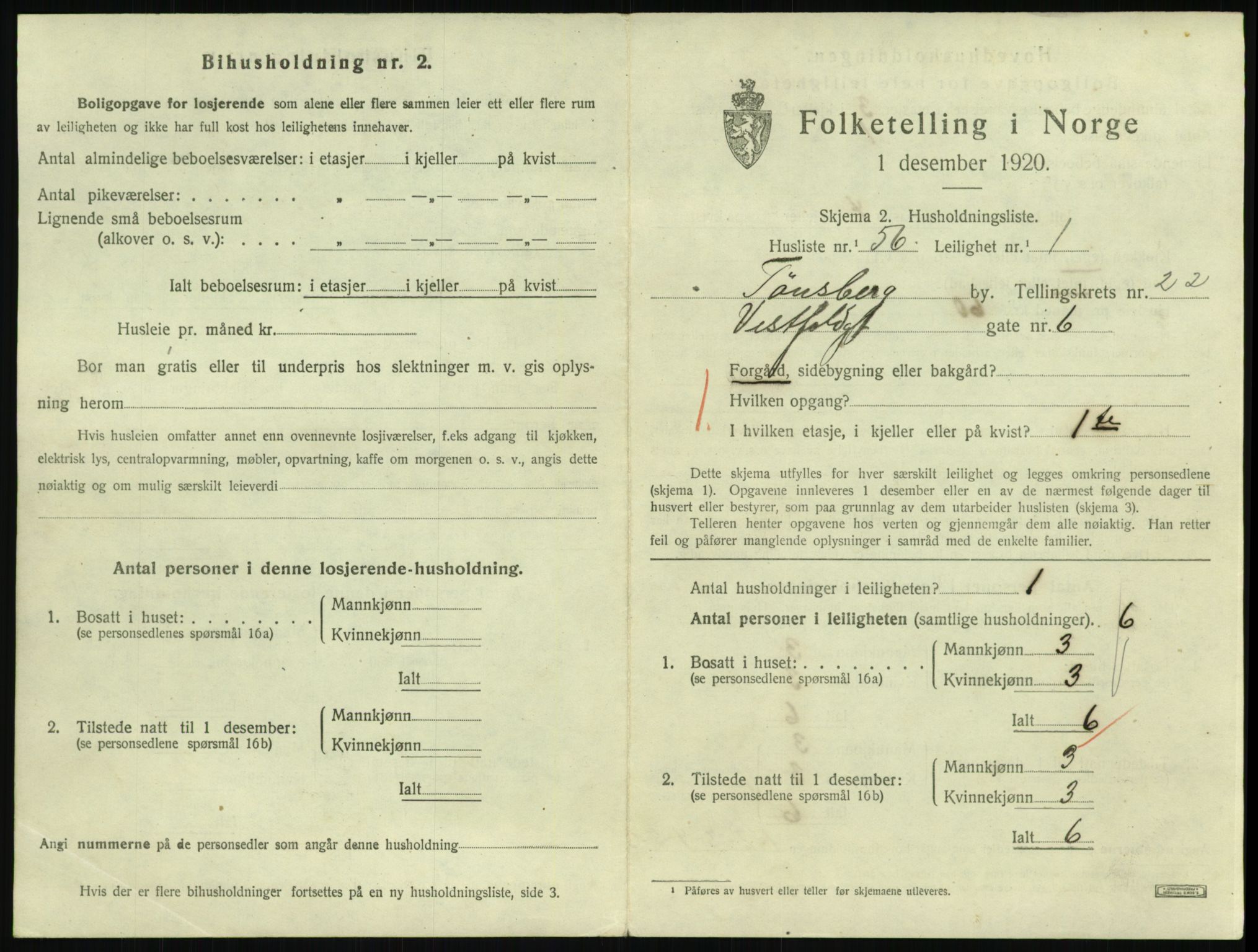 SAKO, 1920 census for Tønsberg, 1920, p. 8135