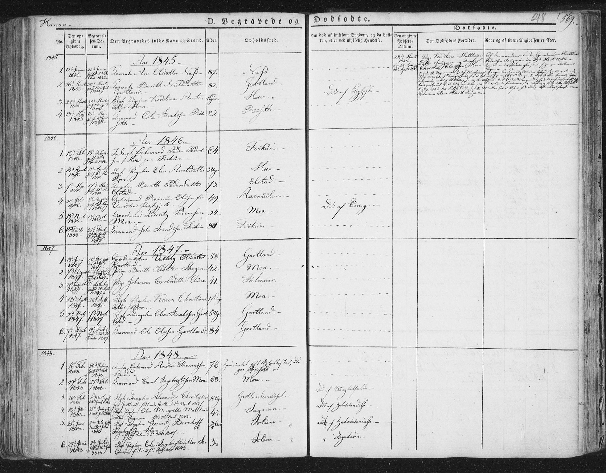 Ministerialprotokoller, klokkerbøker og fødselsregistre - Nord-Trøndelag, SAT/A-1458/758/L0513: Parish register (official) no. 758A02 /3, 1839-1868, p. 218