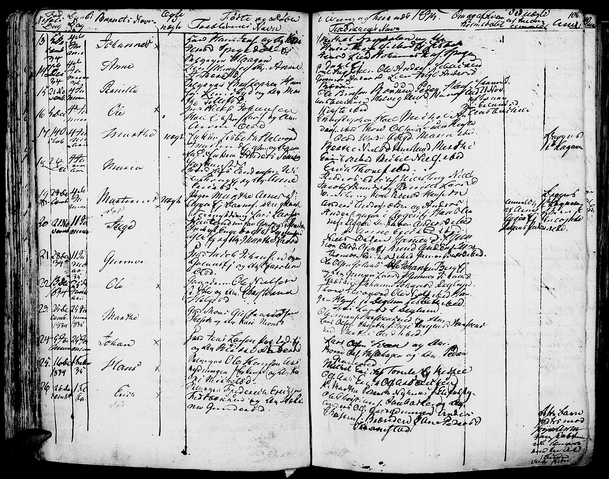 Vang prestekontor, Hedmark, AV/SAH-PREST-008/H/Ha/Haa/L0009: Parish register (official) no. 9, 1826-1841, p. 106