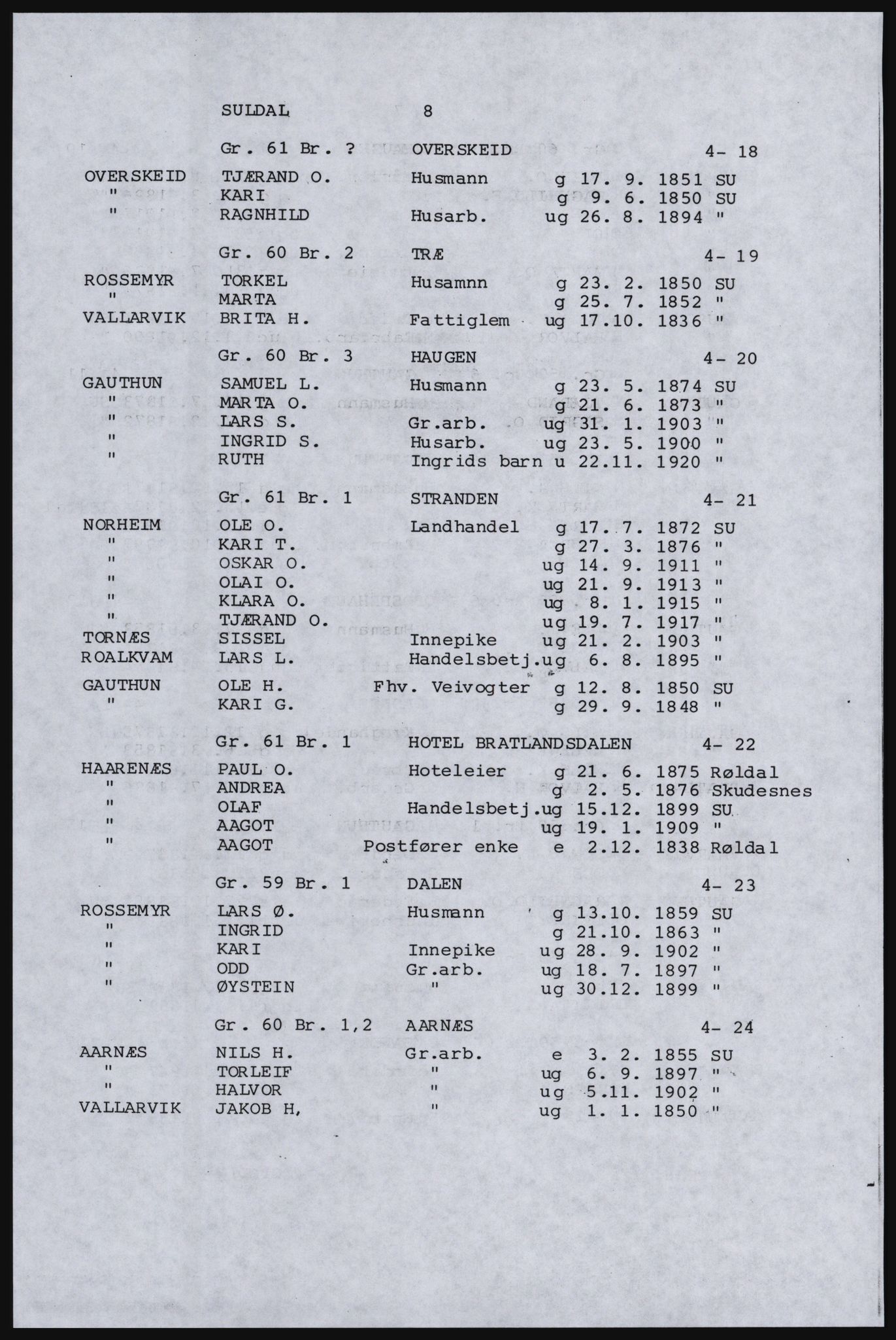 SAST, Copy of 1920 census for Inner Ryfylke, 1920, p. 240