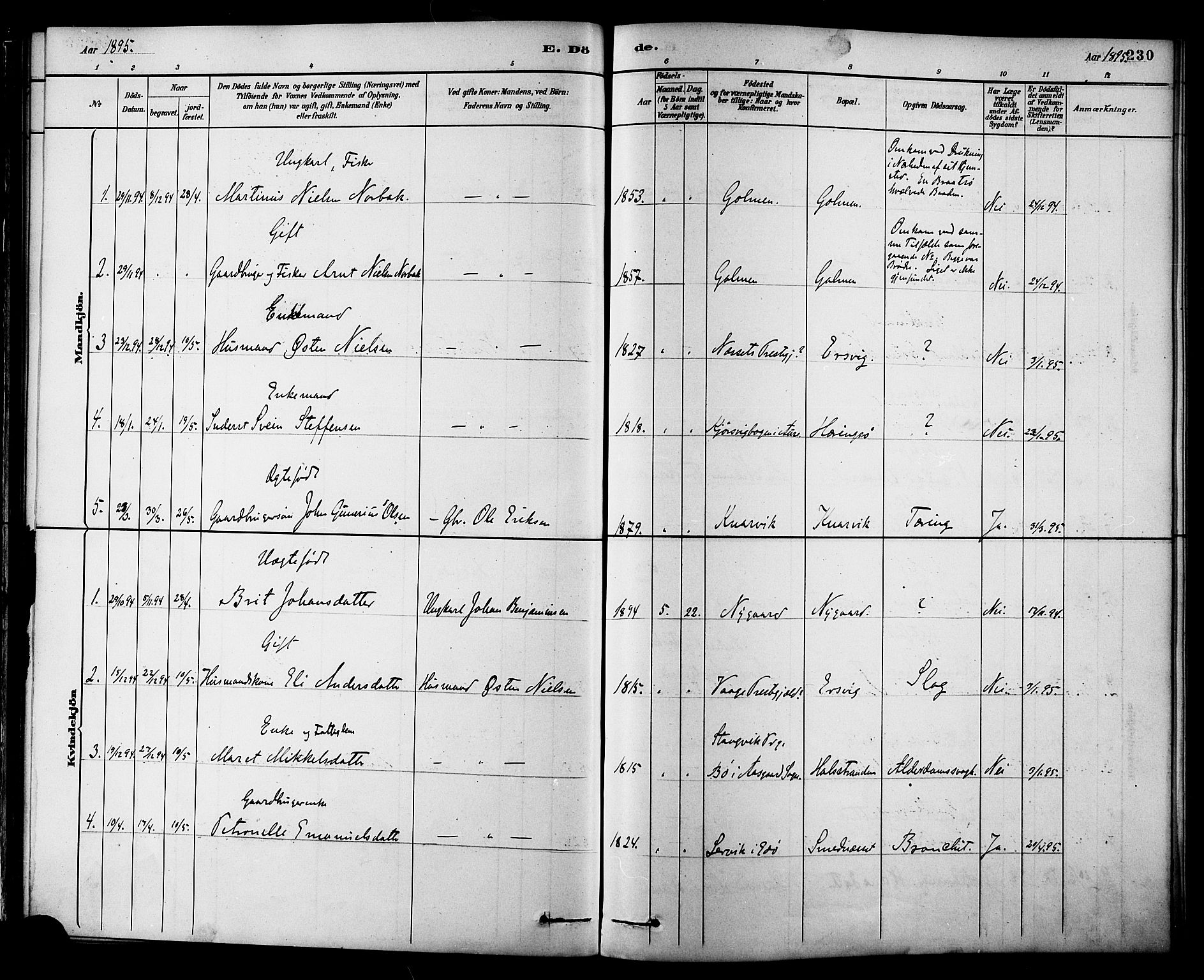 Ministerialprotokoller, klokkerbøker og fødselsregistre - Møre og Romsdal, AV/SAT-A-1454/577/L0896: Parish register (official) no. 577A03, 1880-1898, p. 230