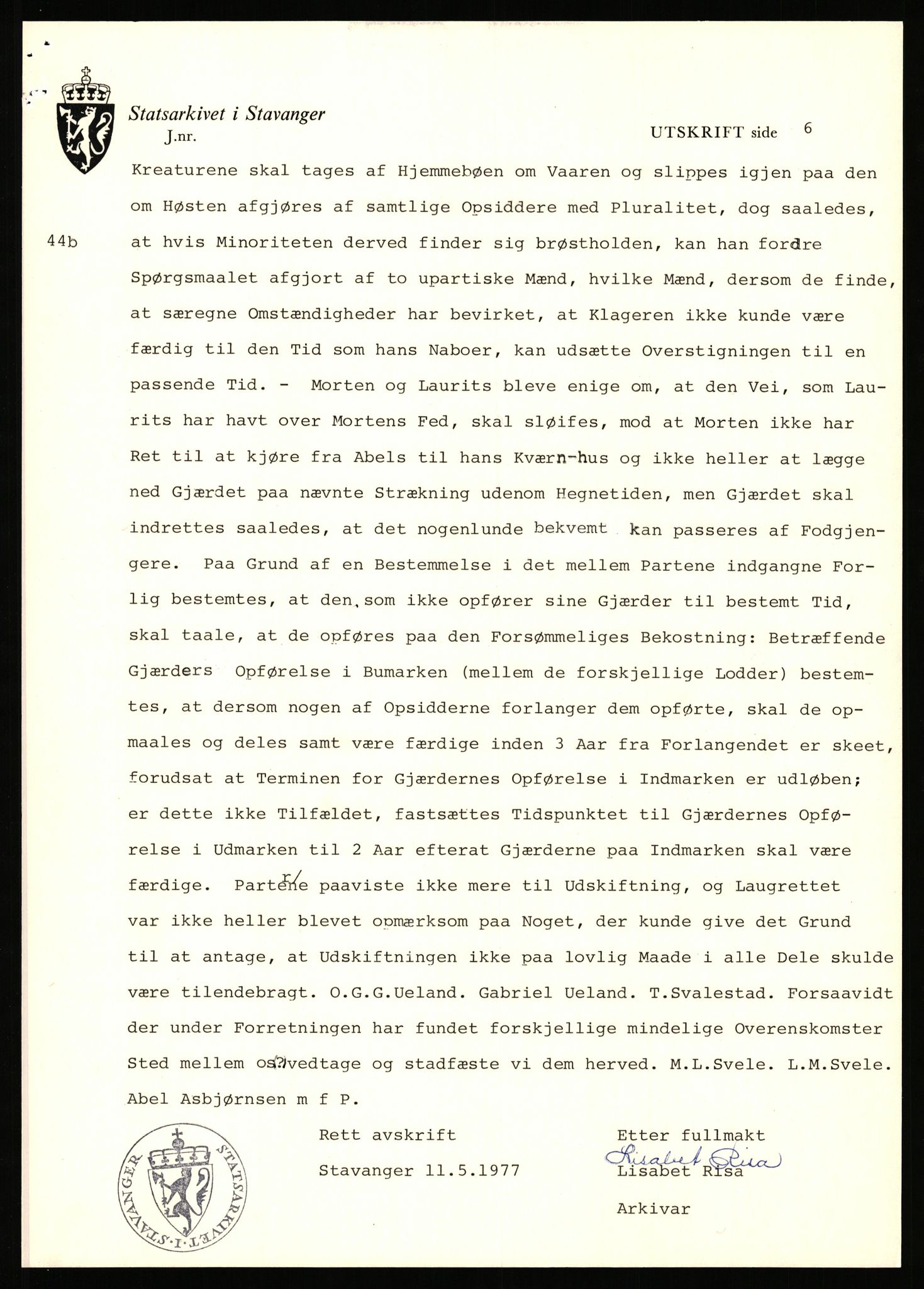 Statsarkivet i Stavanger, AV/SAST-A-101971/03/Y/Yj/L0082: Avskrifter sortert etter gårdsnavn: Stølsmarken - Svele store, 1750-1930, p. 639