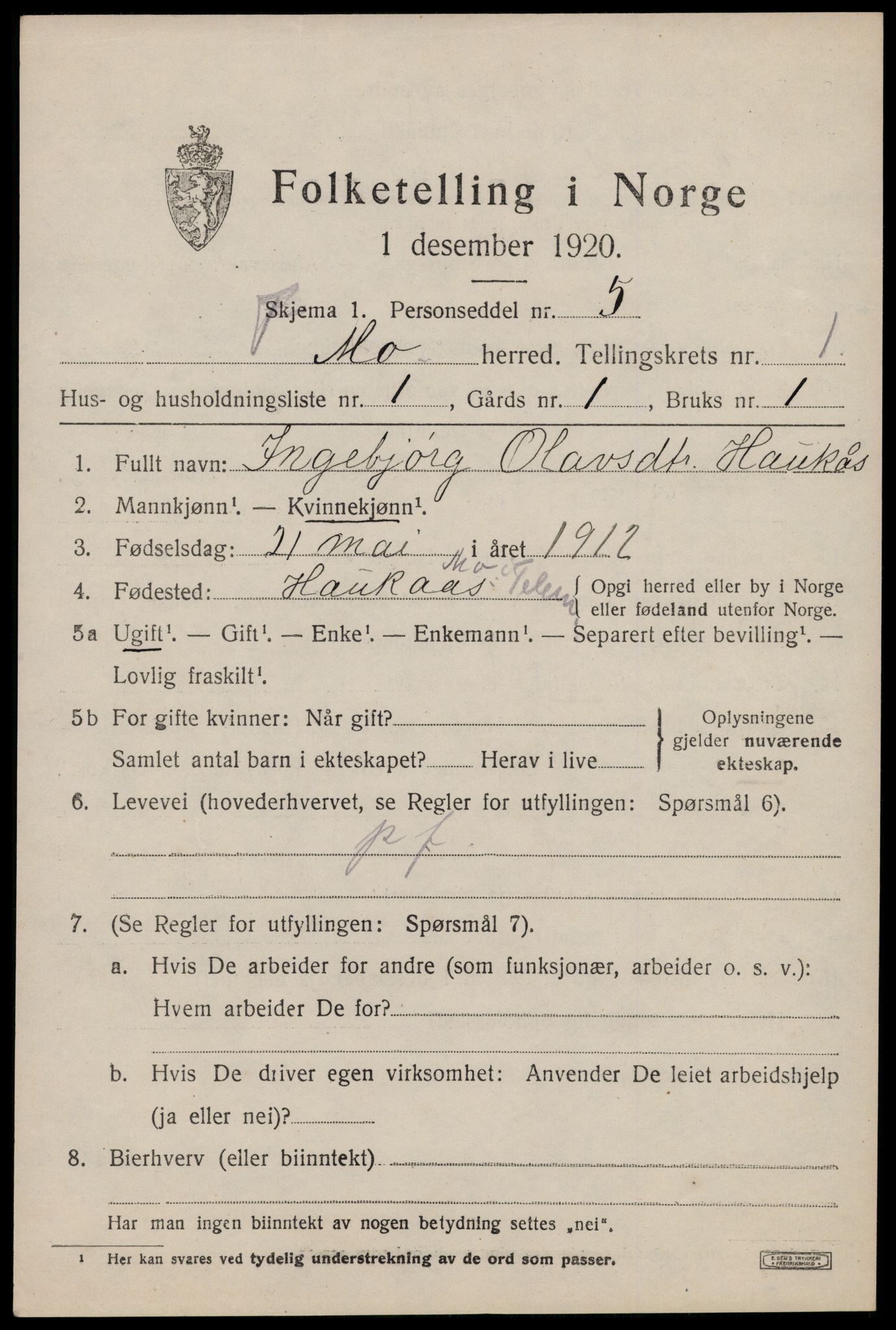 SAKO, 1920 census for Mo, 1920, p. 732