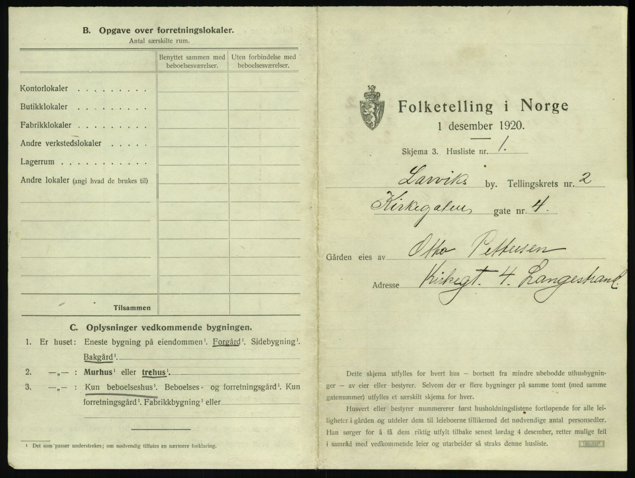 SAKO, 1920 census for Larvik, 1920, p. 318