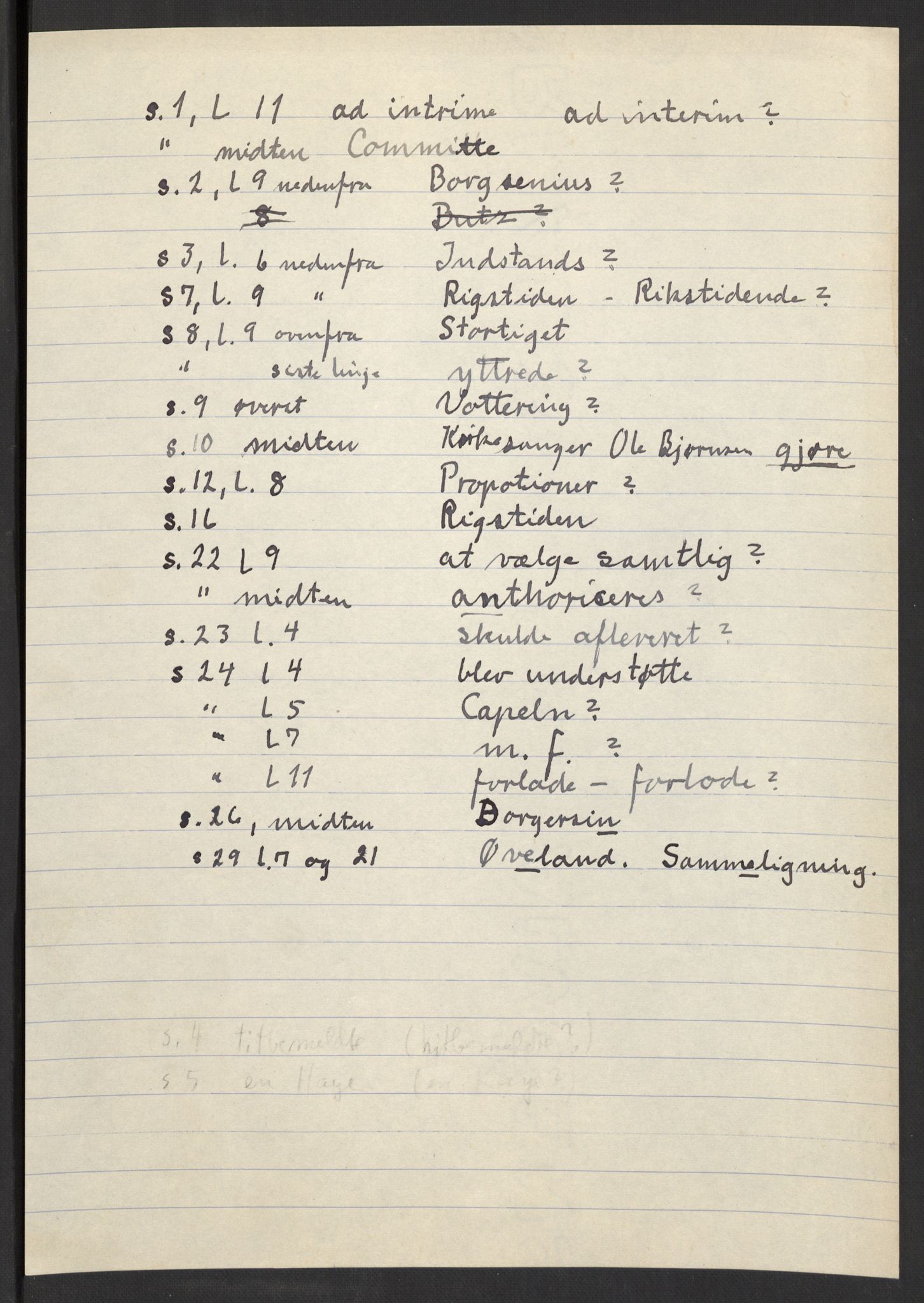 Manuskriptsamlingen, AV/RA-EA-3667/F/L0197: Wetlesen, Hans Jørgen (stortingsmann, ingeniørkaptein); Referat fra Stortinget 1815-1816, 1815-1816