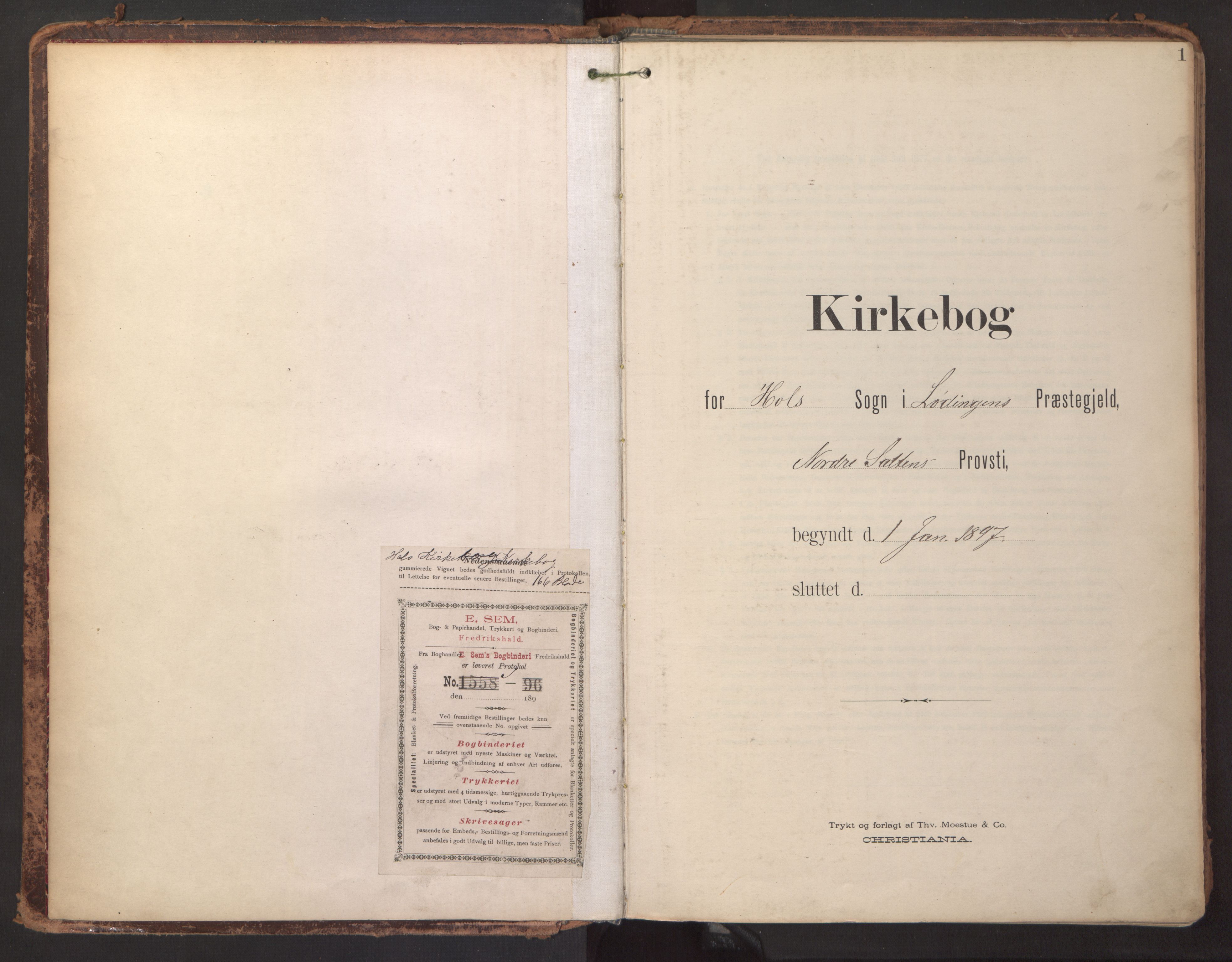 Ministerialprotokoller, klokkerbøker og fødselsregistre - Nordland, AV/SAT-A-1459/865/L0926: Parish register (official) no. 865A04, 1897-1912, p. 1