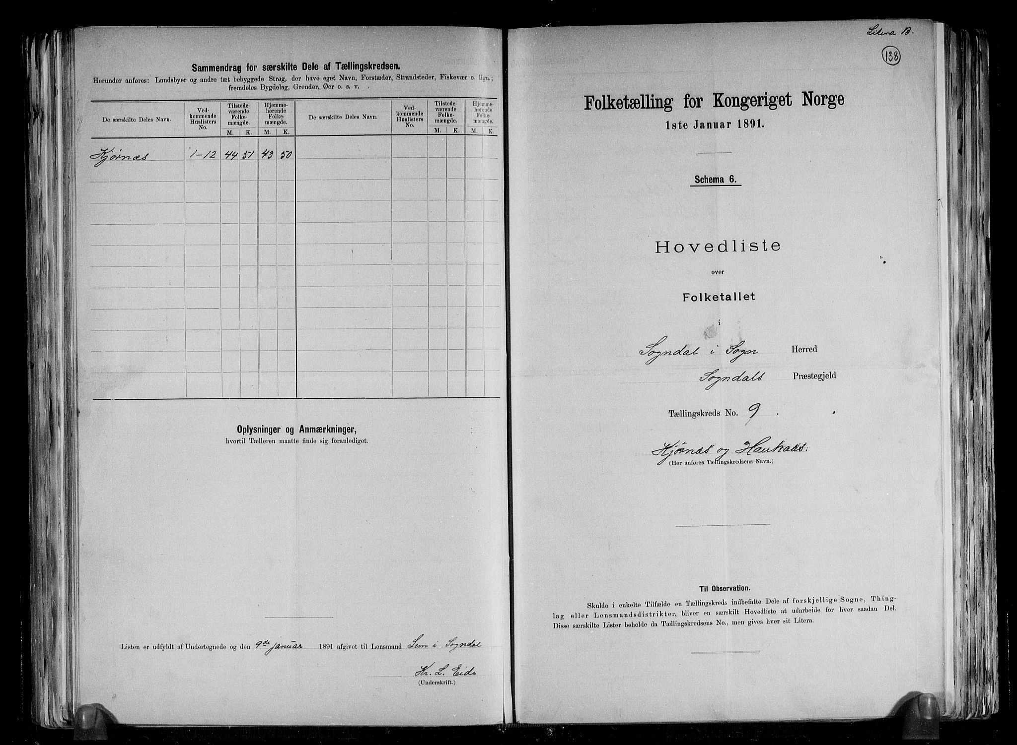 RA, 1891 census for 1420 Sogndal, 1891, p. 24